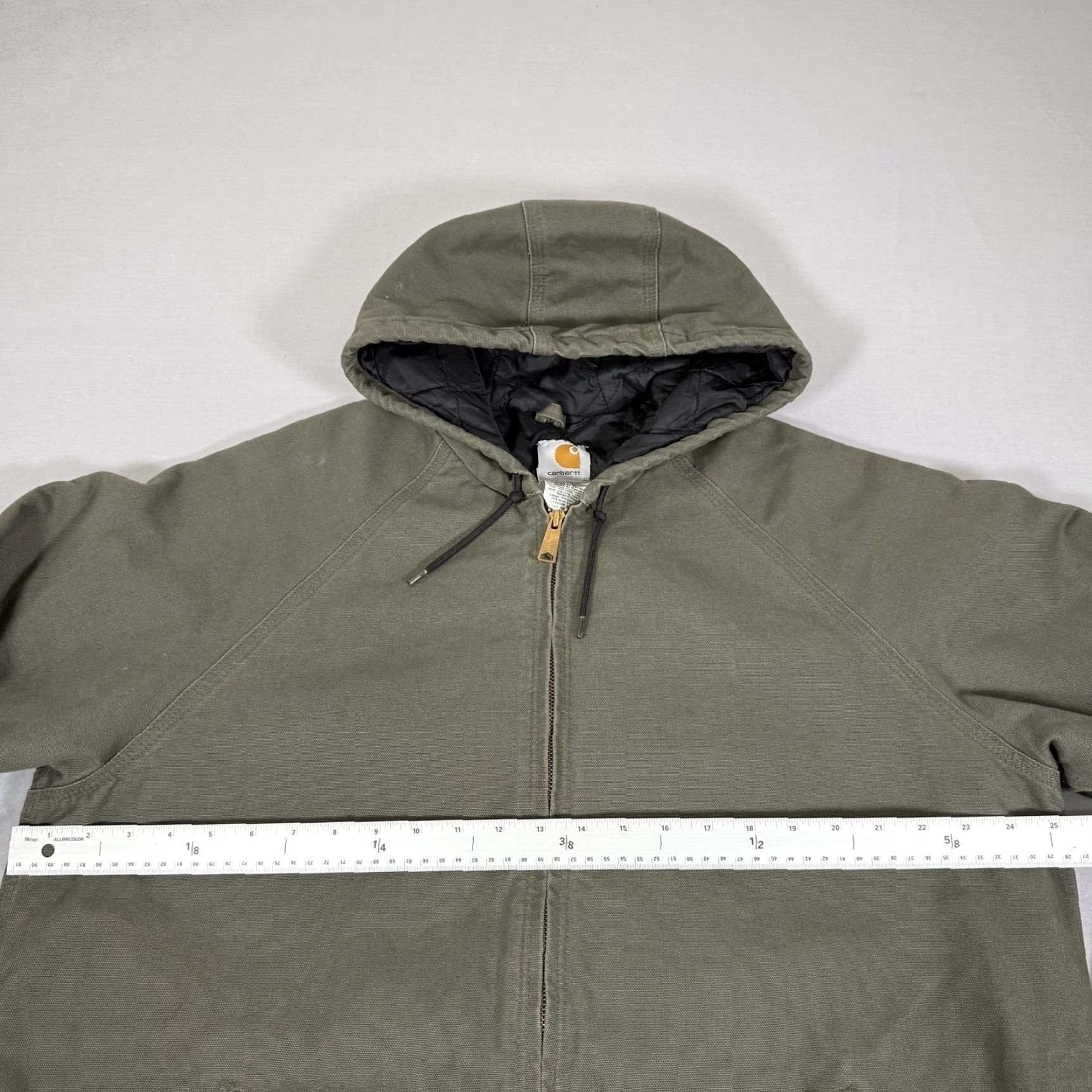 Carhartt VINTAGE Carhartt Jacket Men Large Tall Green Canvas Active Zip Up Quilted Lined J268 MOS Size US L / EU 52-54 / 3 - 6 Thumbnail