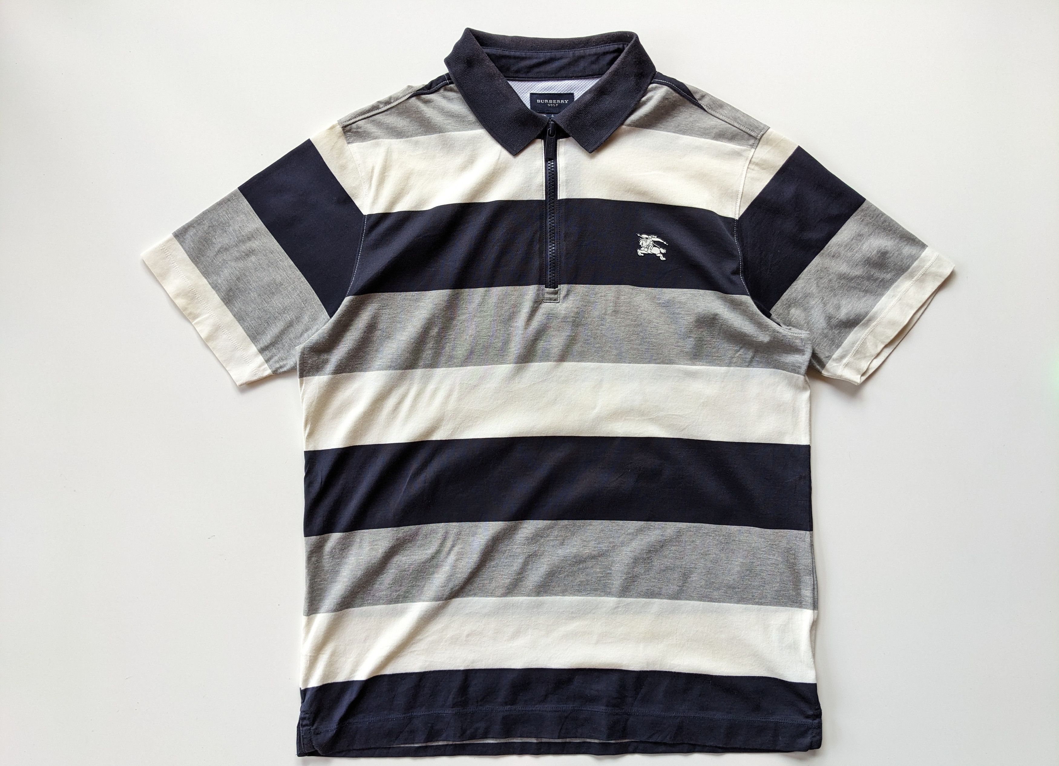 Burberry Burberry golf half zipper stripe collar tee Size US XL / EU 56 / 4 - 2 Thumbnail