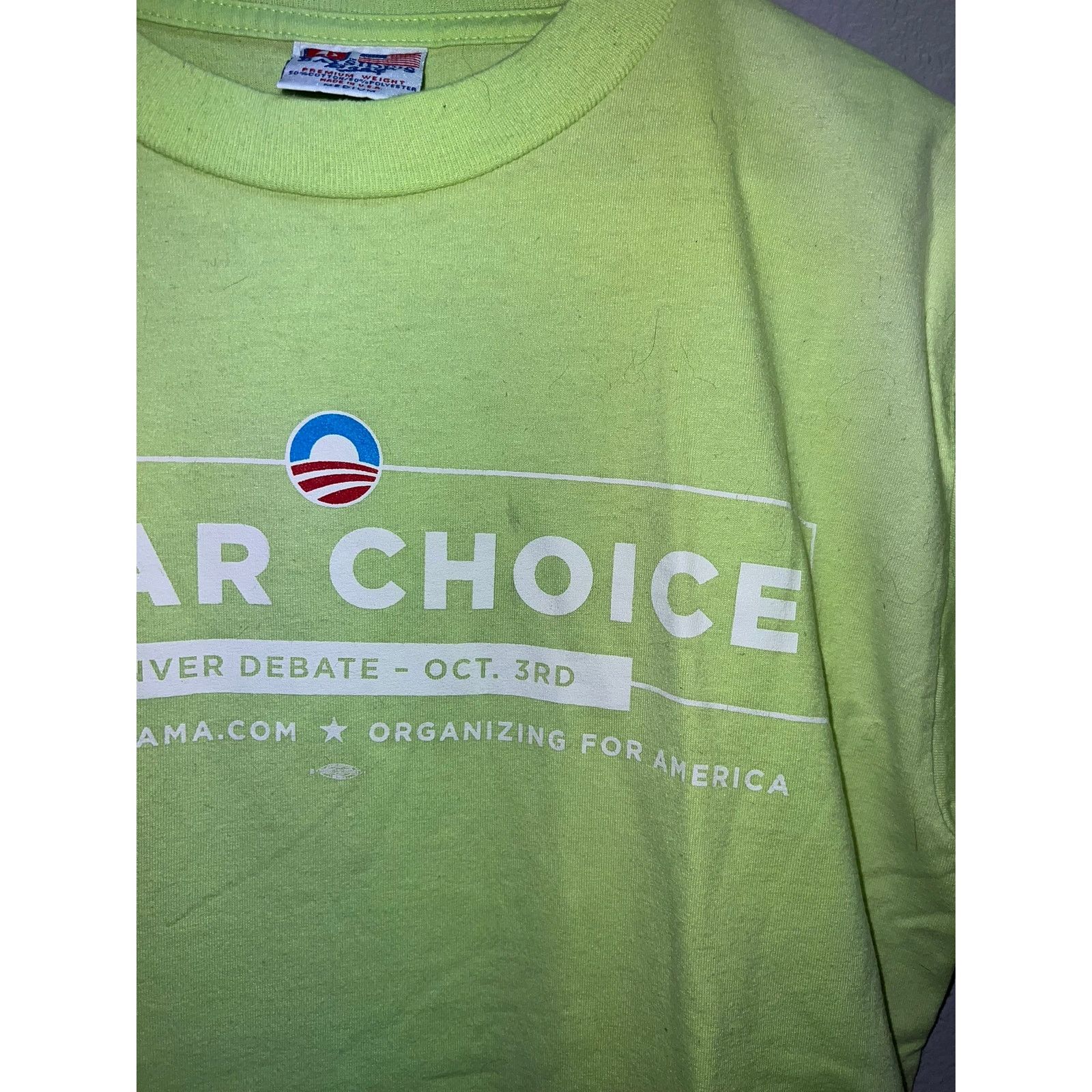 Vintage Vote Barack Obama Shirt It's A Clear Choice Democracy Tee M Size US M / EU 48-50 / 2 - 3 Thumbnail