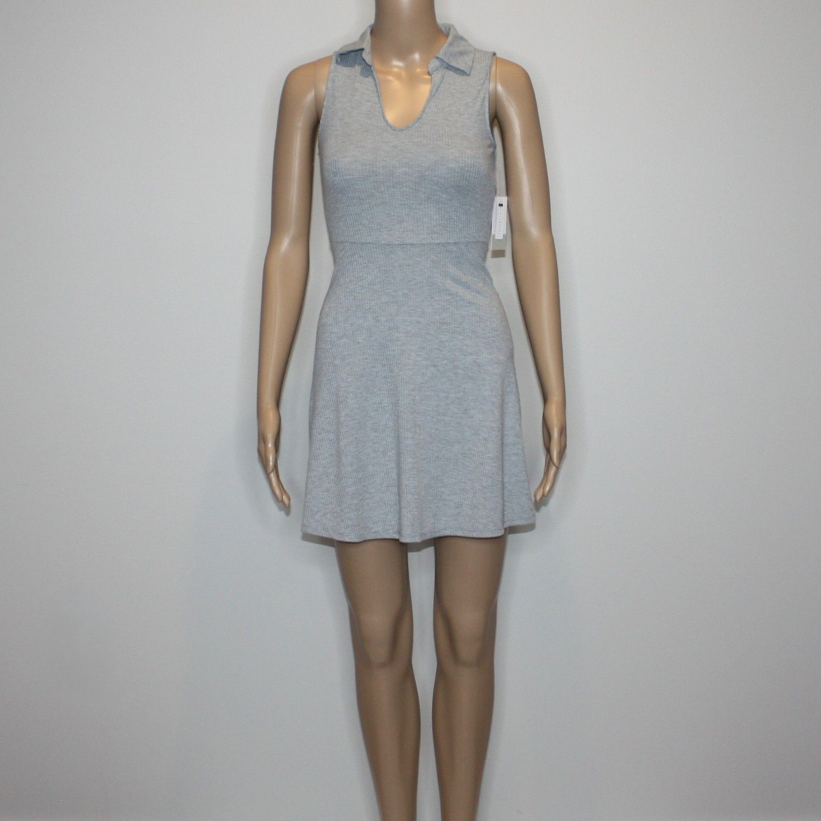 BP. Juniors Polo Tank Dress In Light Gray Heather Color size XXS Size XXS / US 00 / IT 34 - 5 Thumbnail
