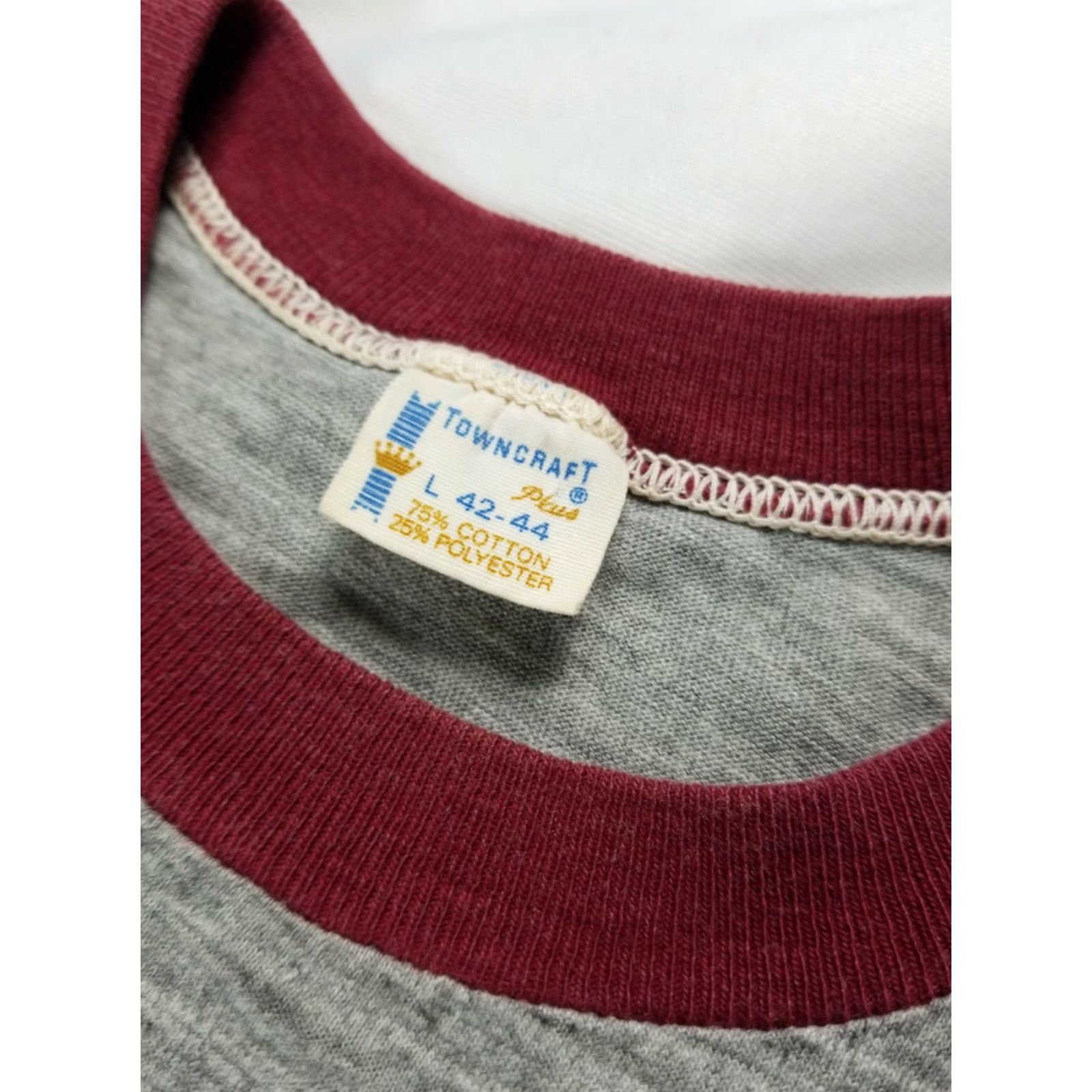 Vintage VINTAGE HIGH LIFE SKI CLUB VERMONT Ringer Heathered Towncraft Large 60S 70S Mens Brown Short Sleeve Polycotton Tee Size ONE SIZE - 3 Thumbnail