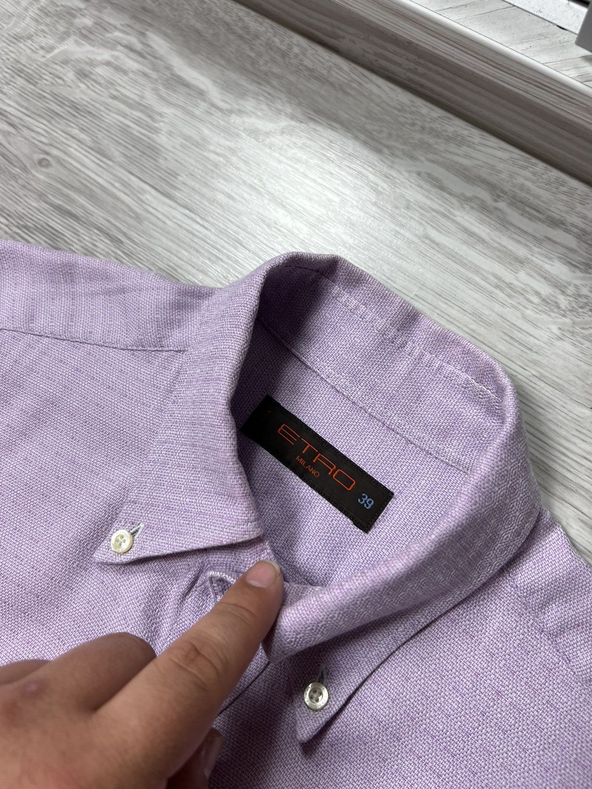 Etro Etro Milano Long Sleeve Linen Button Up Shirt Size US M / EU 48-50 / 2 - 10 Thumbnail