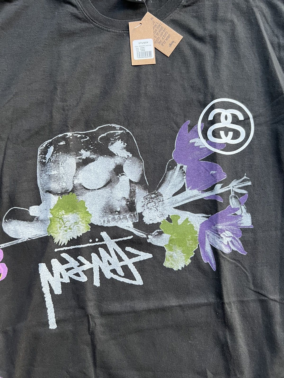 Stussy Stussy Strike Pigment Dyed Tee Large “Black” Size US L / EU 52-54 / 3 - 5 Thumbnail