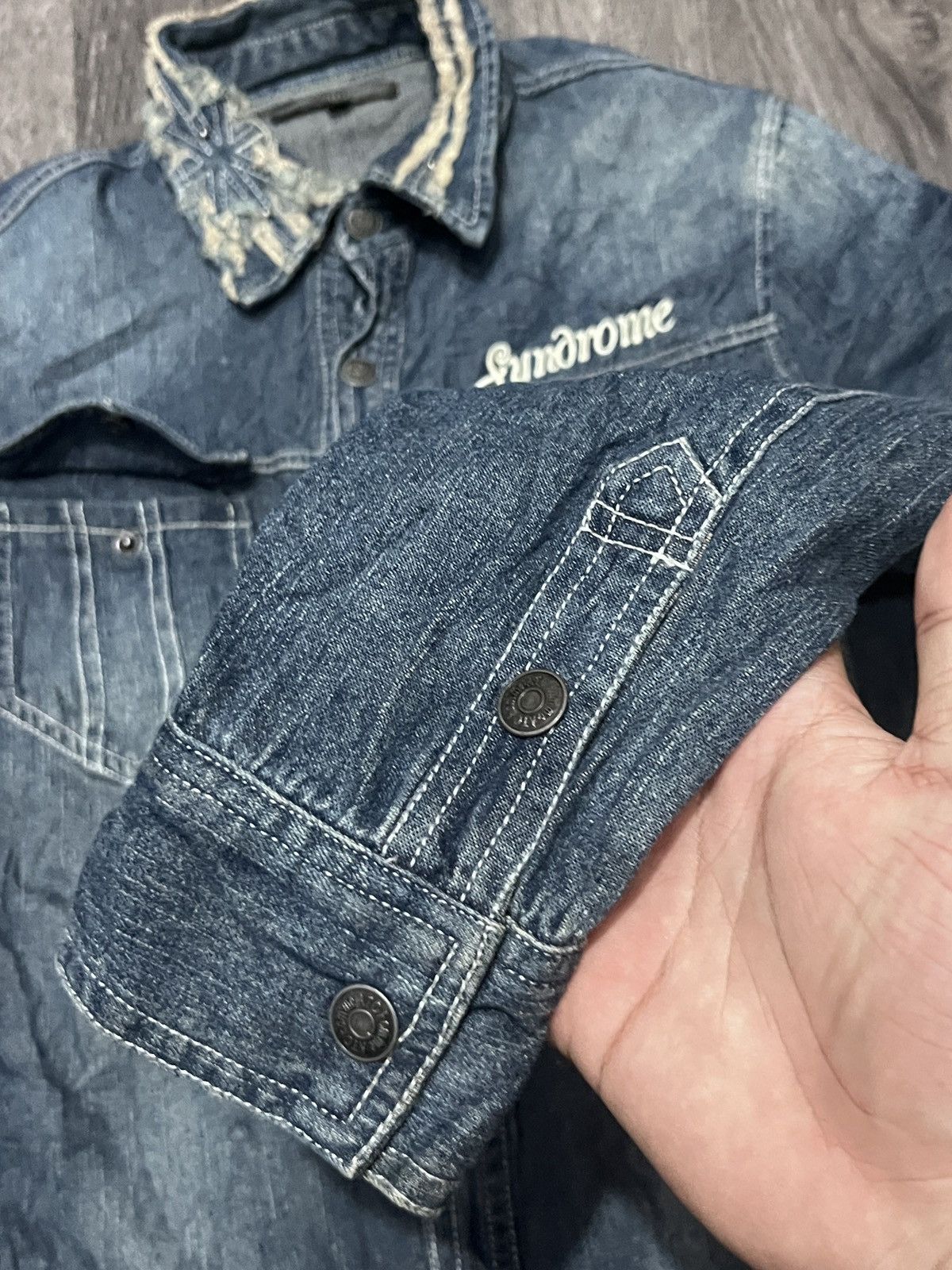 Hysteric Glamour In The Attic Vkei Embroided Union Jack Collar Denim Shirt Size US M / EU 48-50 / 2 - 5 Thumbnail