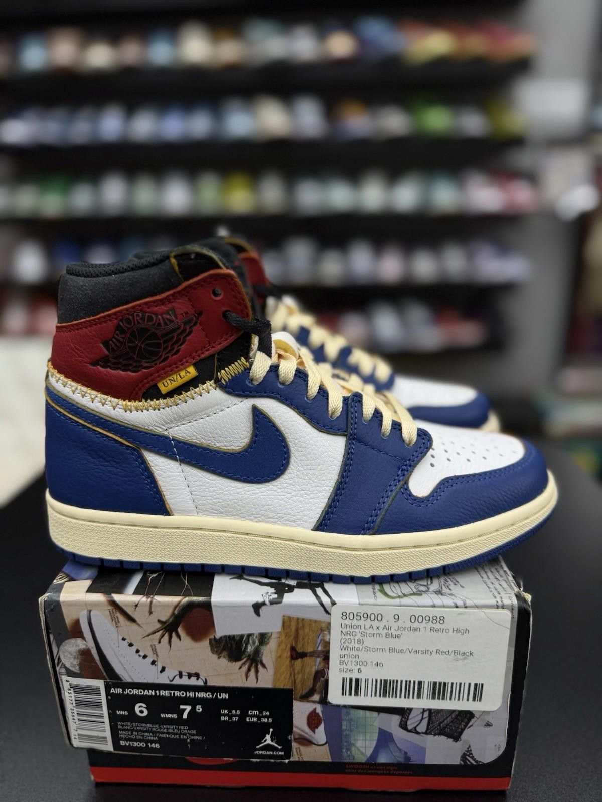 Jordan Brand Size 6M/7.5W - Jordan 1 Retro NRG x Union LA High Storm Blue Size US 6 / EU 39 - 1 Thumbnail
