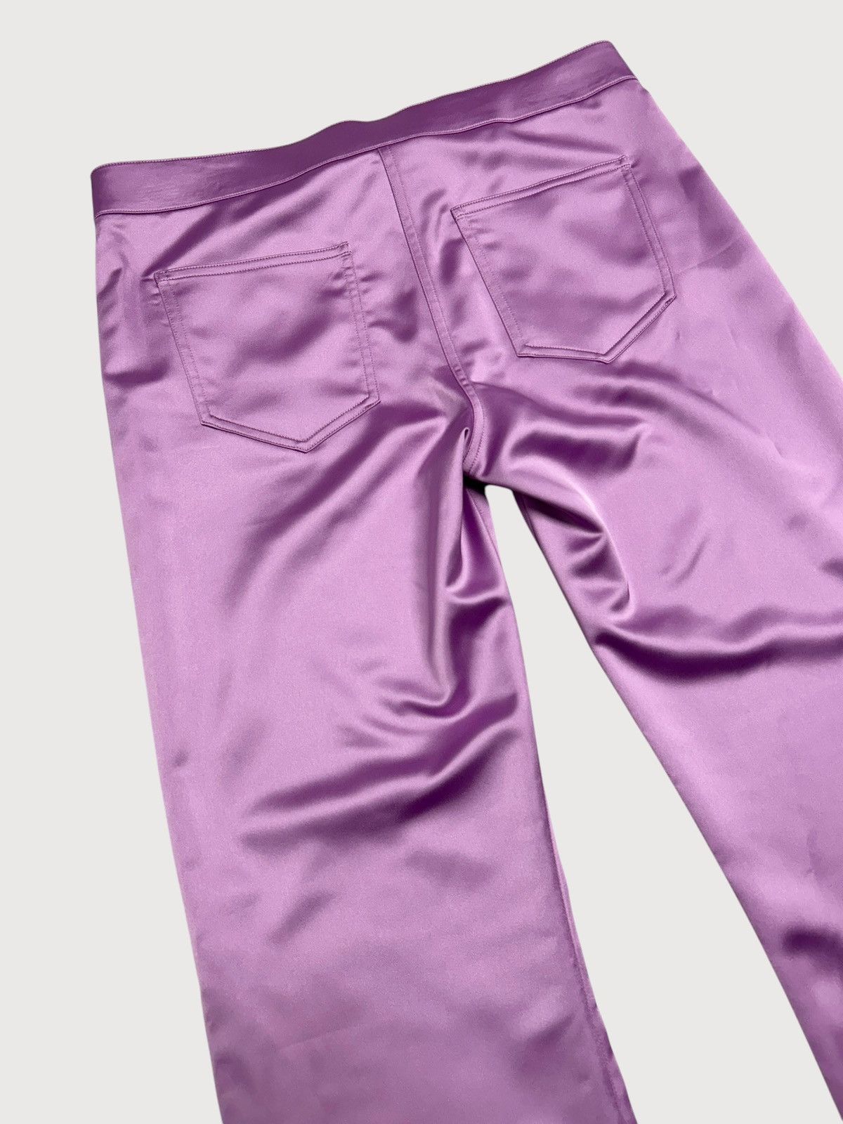 1017 ALYX 9SM SS2023 Purple Satin Rollercoaster Buckle Flared Pant Size US 31 - 4 Thumbnail