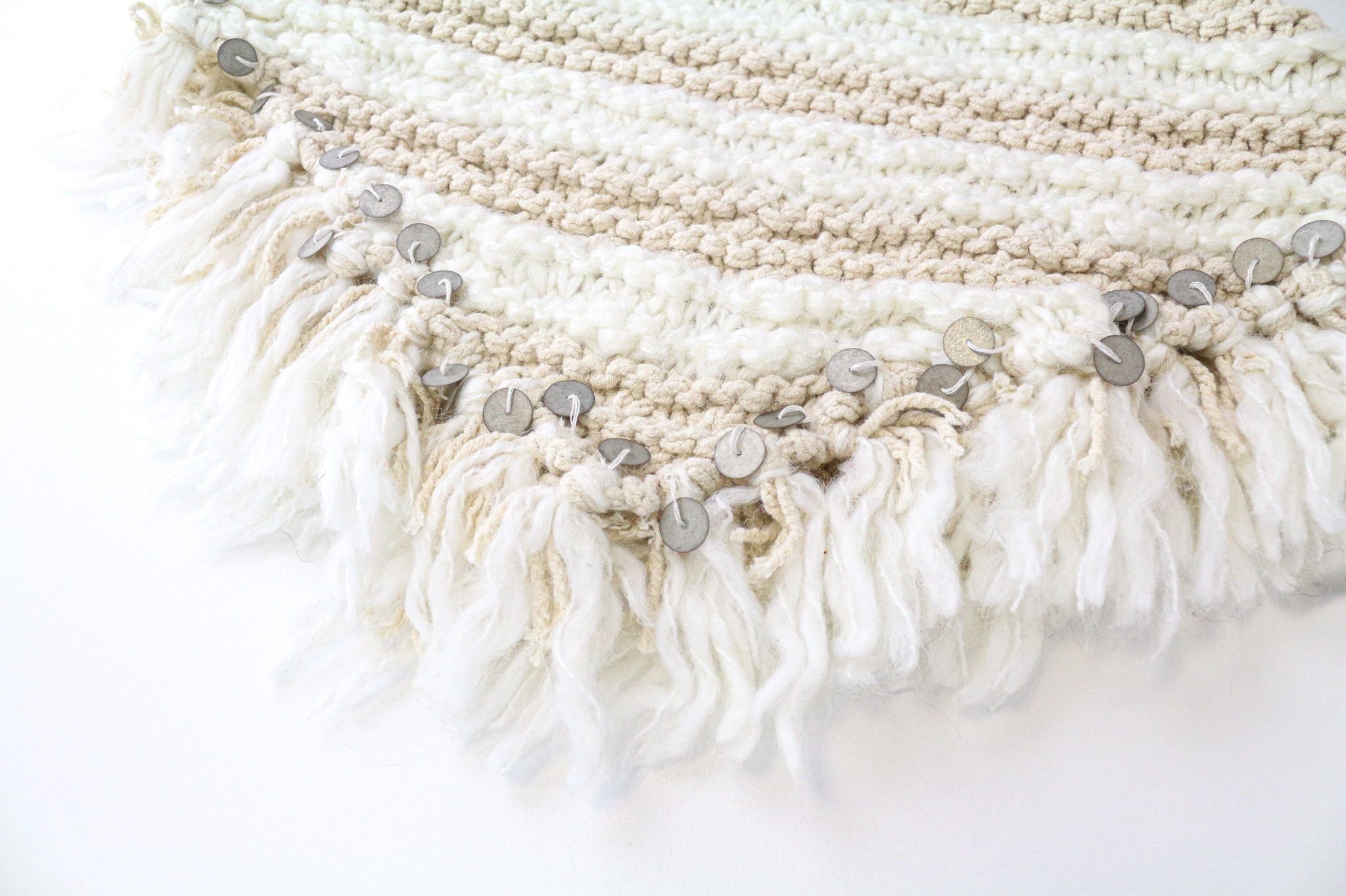 Scotch & Soda AMS COUTURE OS Beige Knit Tassel Scarf 75004 Size ONE SIZE - 4 Thumbnail