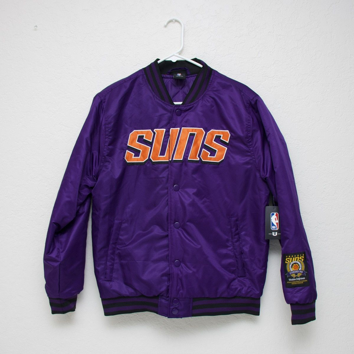 image of Nba Phoenix Suns Conference King Starter Style Jacket in Purple, Men's (Size Small)