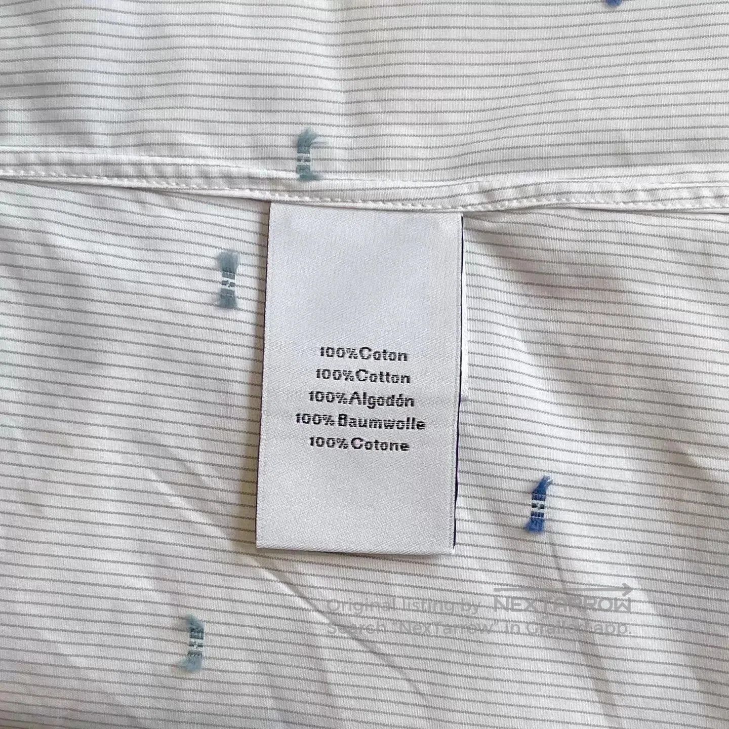 Hermes White Long Sleeve Button-Up Shirt with Dots. Size US M / EU 48-50 / 2 - 6 Thumbnail