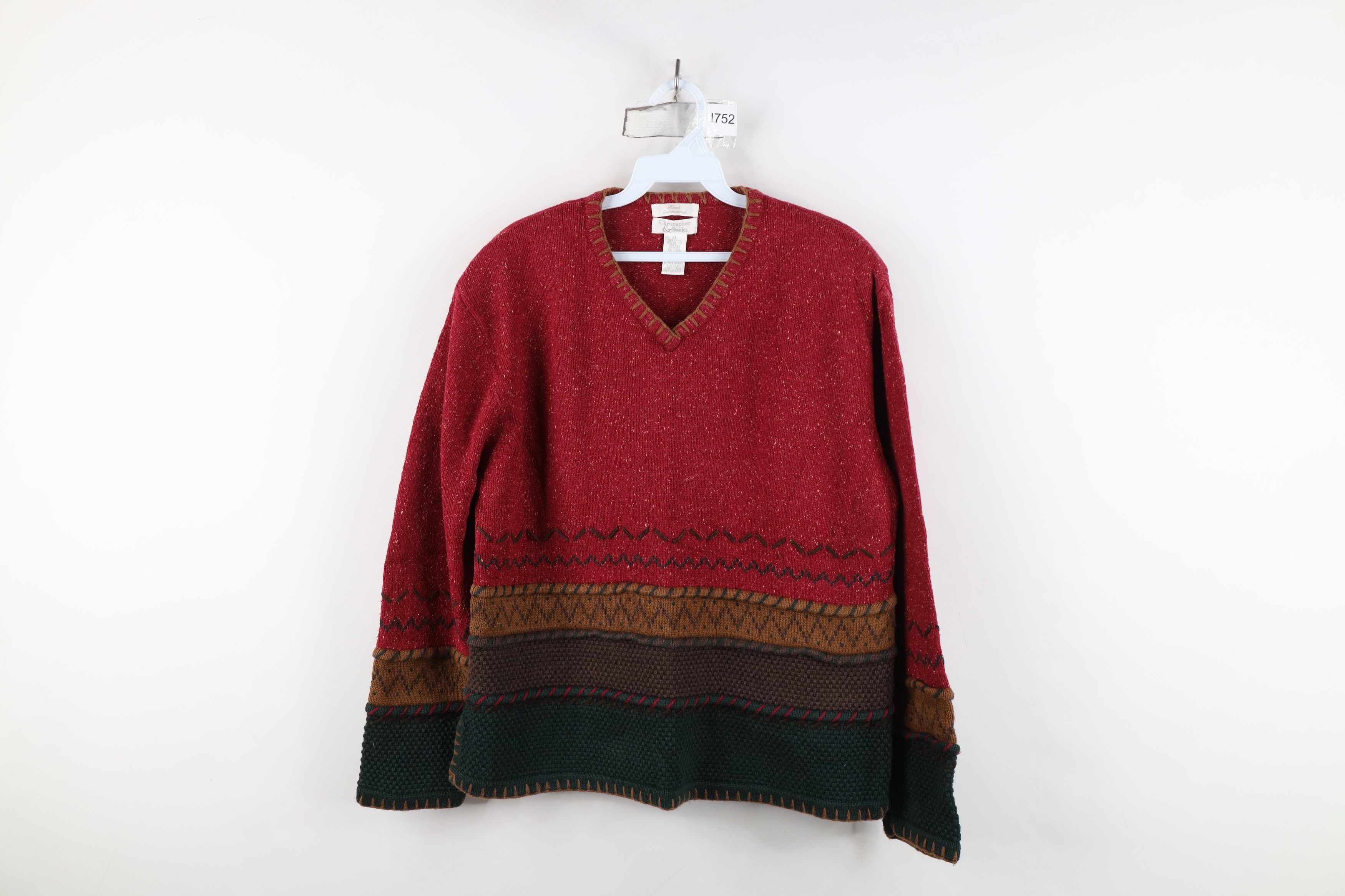 Vintage Vintage 90s Streetwear Silk Wool Blend Knit Sweater Size XL / US 12-14 / IT 48-50 - 1 Thumbnail
