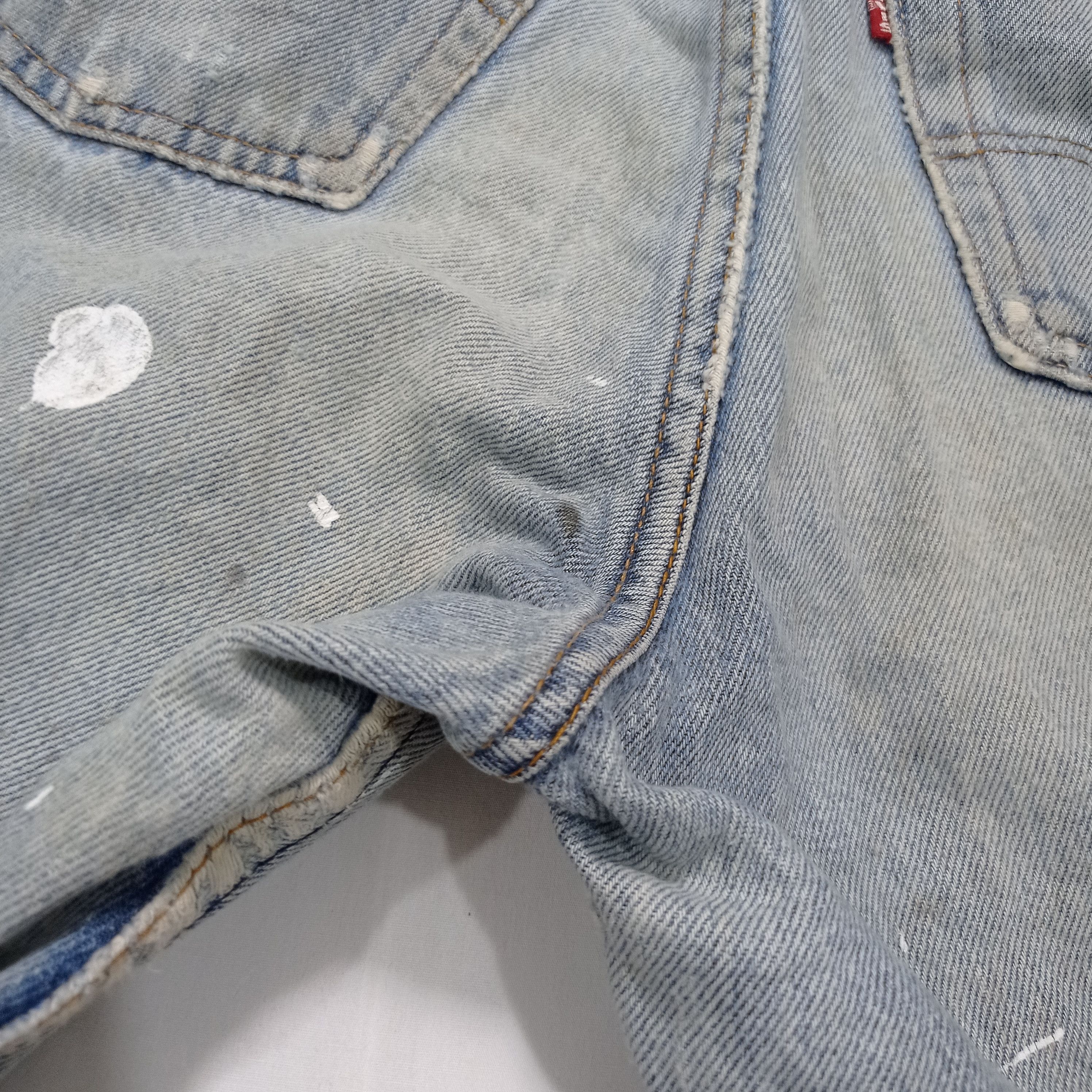 Levi's Vintage Levi's 501 Paint Splatter Distressed Jeans Pants Size US 29 - 11 Thumbnail