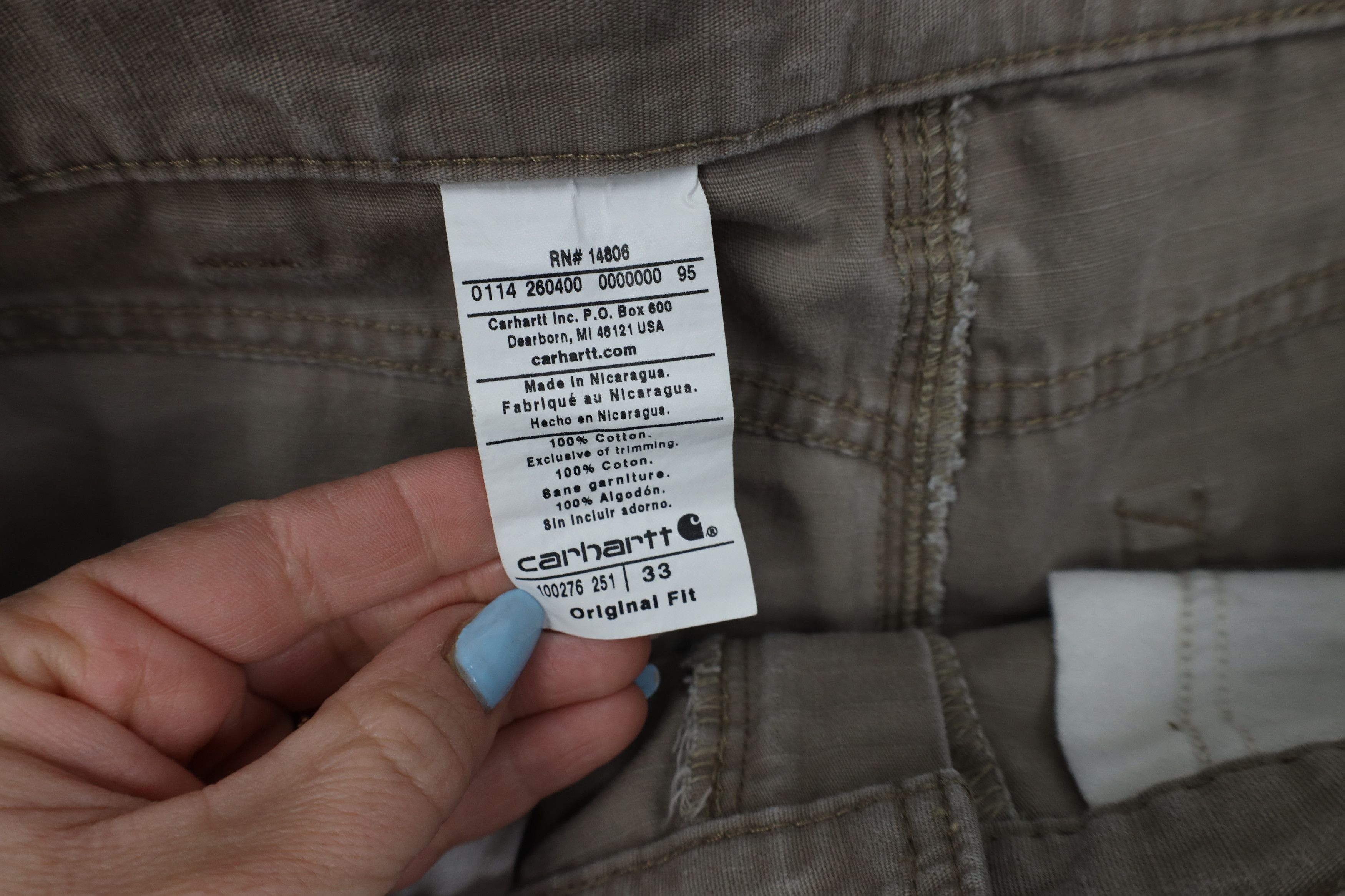 Carhartt Vintage Y2K Carhartt Spell Ripstop Above Knee Shorts Beige Size US 33 - 6 Thumbnail