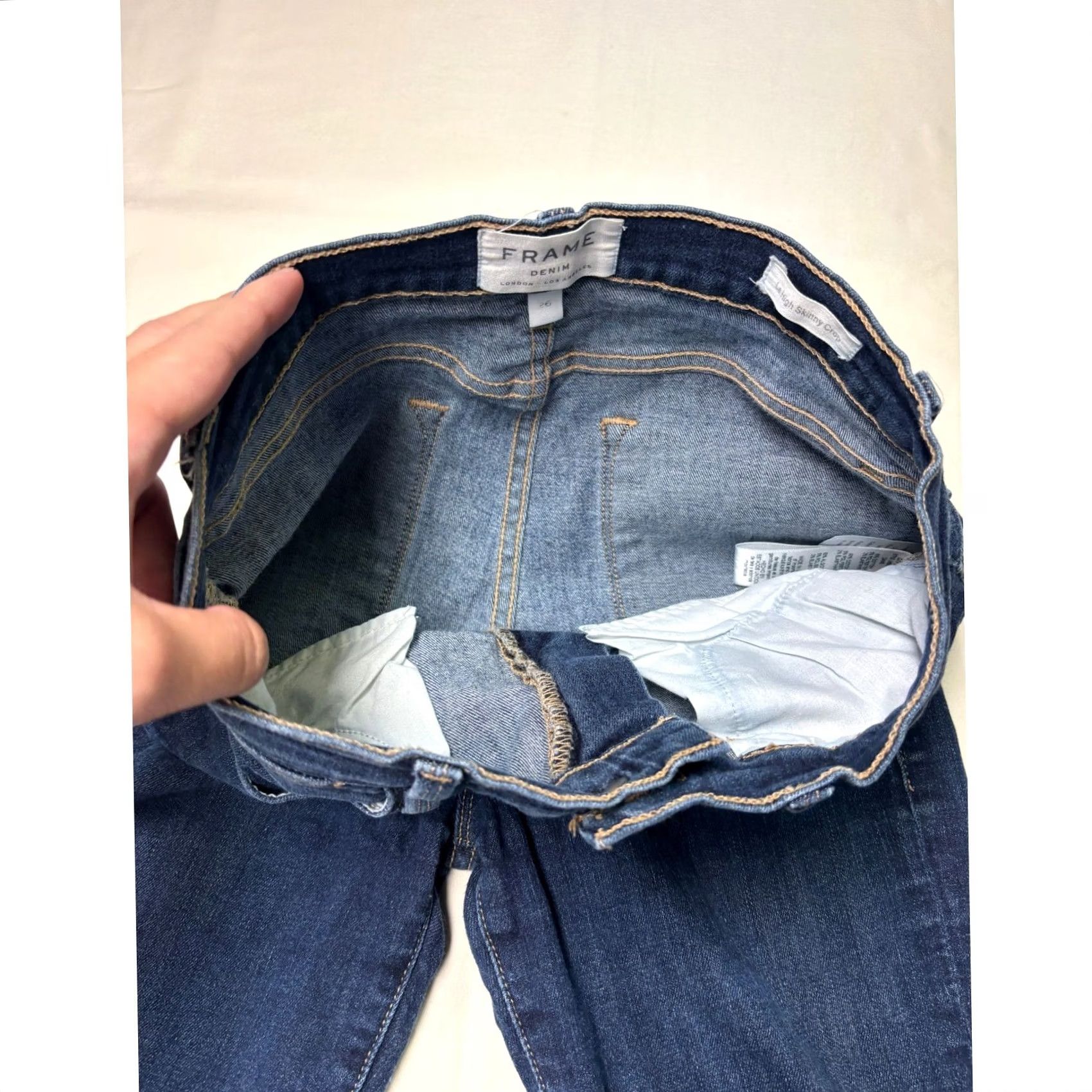 Frame FRAME Le High Skinny Crop Jeans Dark Wash Women's 26x27 Jeans Crop High Rise Slim Skinny Door? Size 26" / US 2 / IT 38 - 4 Thumbnail