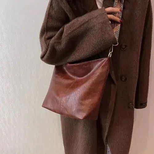 Vintage Vintage PU Leather Women Sling Bag Size ONE SIZE - 2 Thumbnail