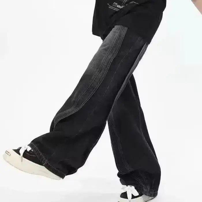 Japanese Brand Wide Leg Jeans Baggy Y2k Washed Size US 30 / EU 46 - 2 Thumbnail
