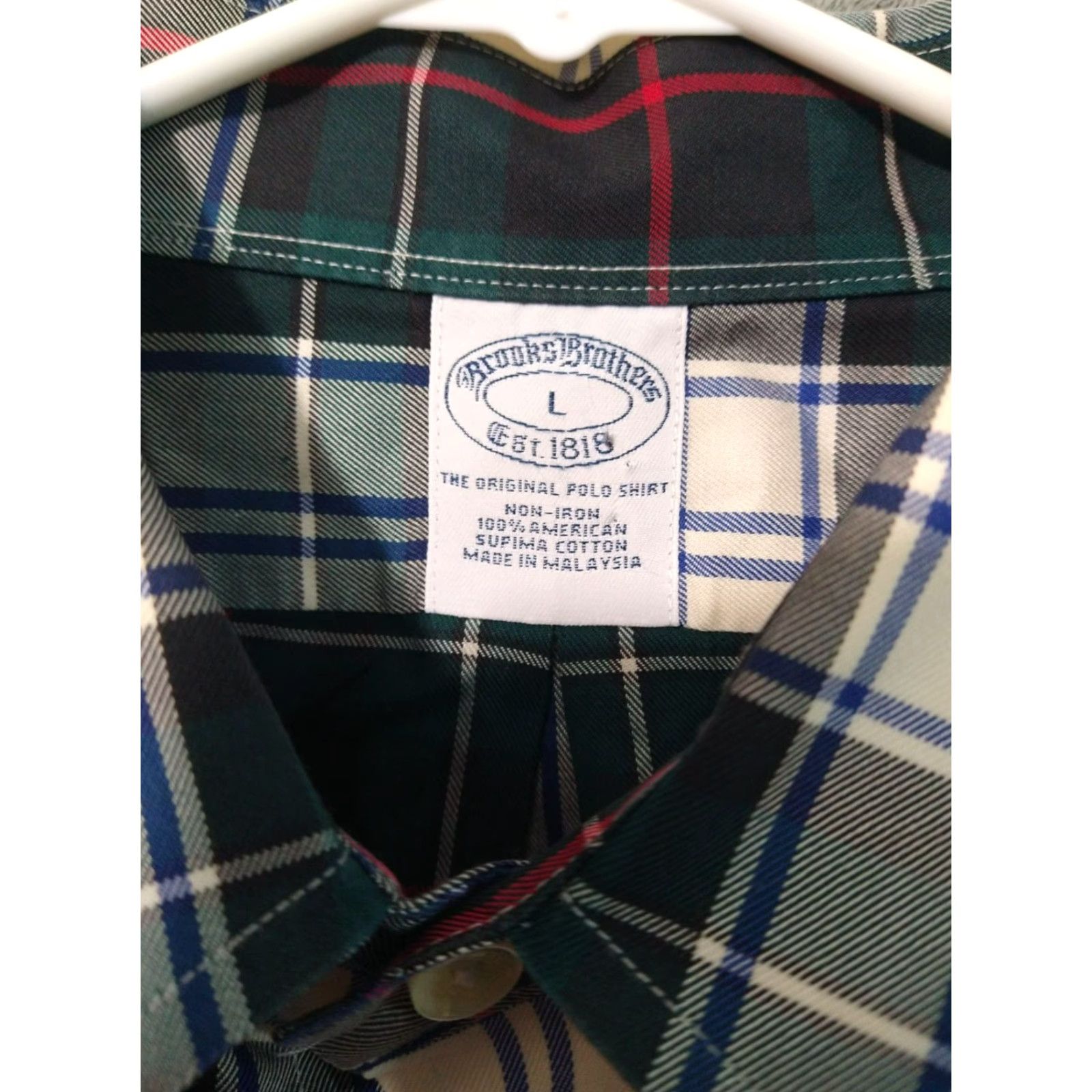 Brooks Brothers Brooks Brothers Non-Iron Long Sleeve Button-Up Shirt Mens Large Green Plaid Classic 346 Size US L / EU 52-54 / 3 - 7 Thumbnail