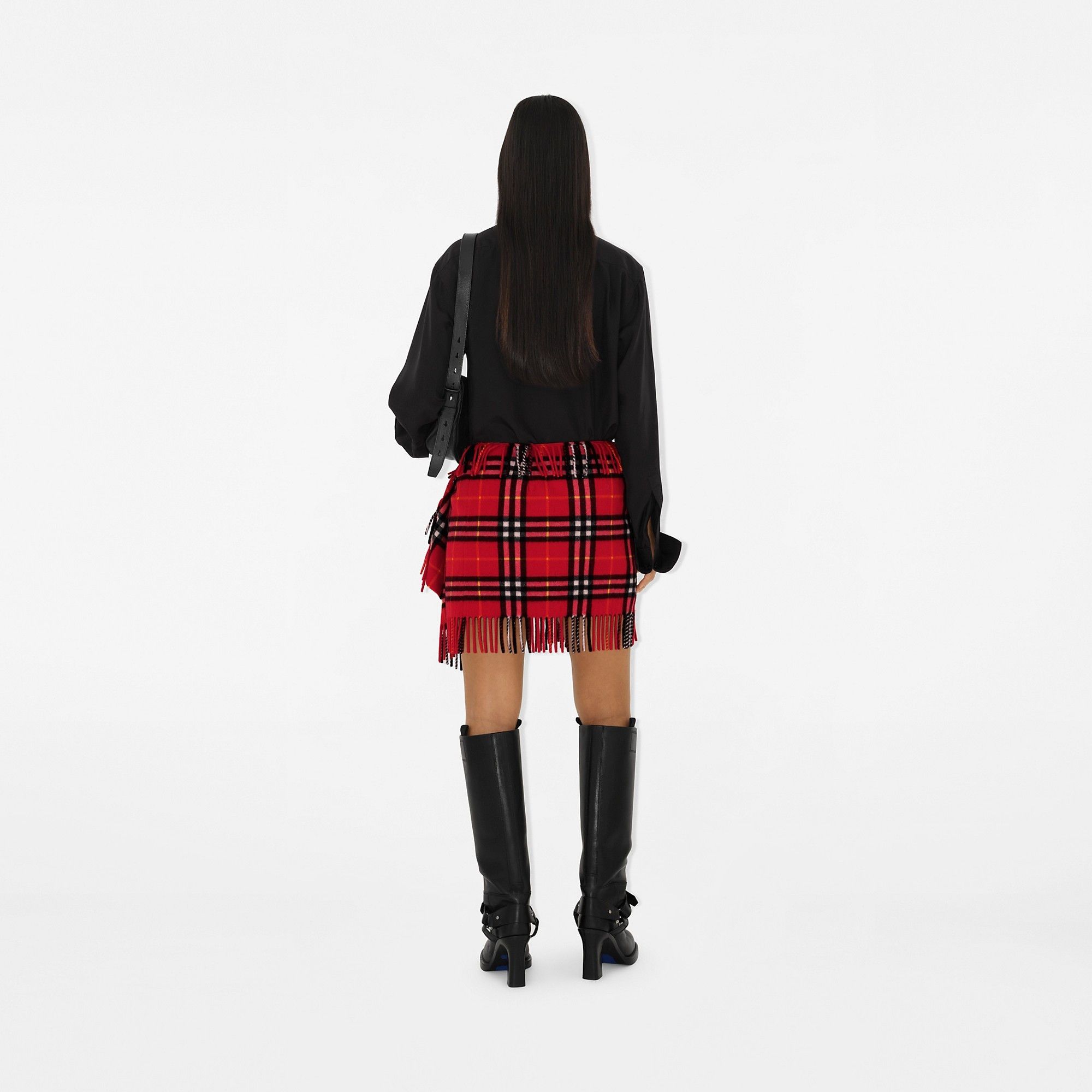 Burberry o1w1db10426 Check Wool Cashmere Mini Kilt in Multicolor Size 28" / US 6 / IT 42 - 4 Thumbnail
