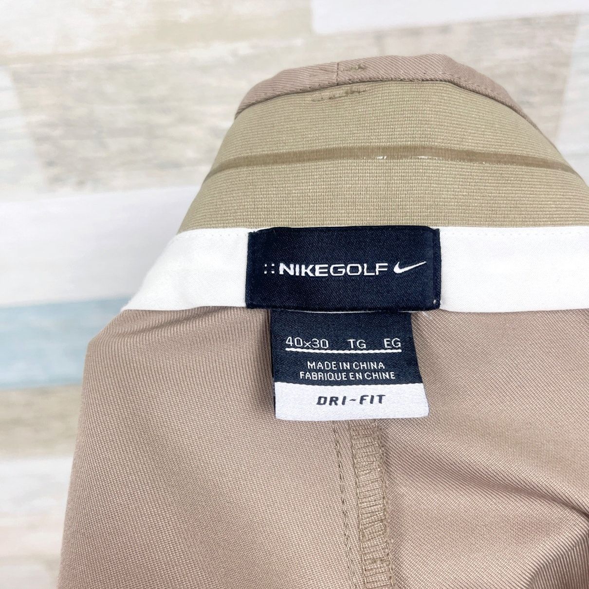 Nike NIKE GOLF Pleated Dri Fit Dress Pants Beige Twill Mens 40x30 Size US 40 / EU 56 - 8 Thumbnail