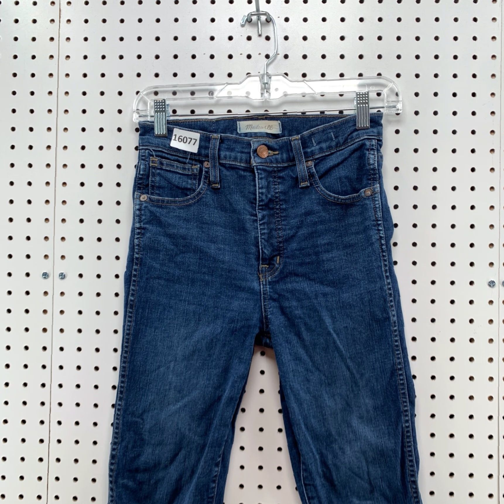 Madewell Madewell Jeans Skinny 26 Women High Rise Stretch Denim Blue 10" Raw Hem XS? Wait. Size 26" / US 2 / IT 38 - 5 Thumbnail
