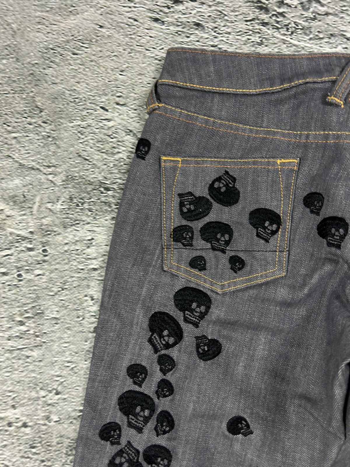 Evisu Evisu vintage daicock skull logo grey jeans black Size 26" / US 2 / IT 38 - 3 Thumbnail