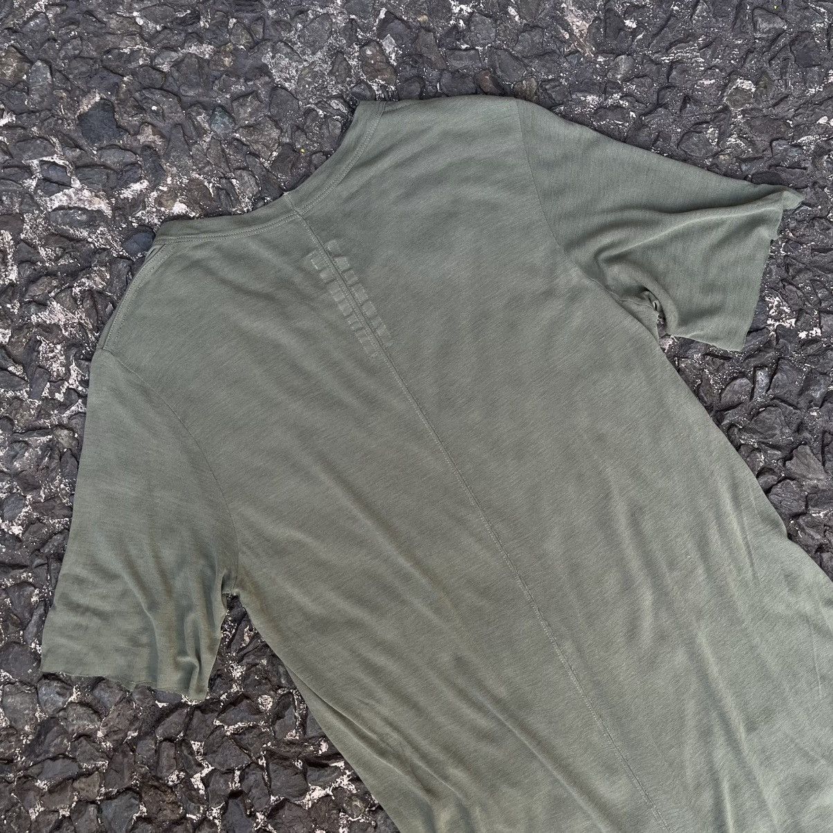 Rick Owens BNWT Rick Owens S/S2023 “EDFU” Basic Short Sleeve Tee “Moss” Size US XXL / EU 58 / 5 - 17 Thumbnail