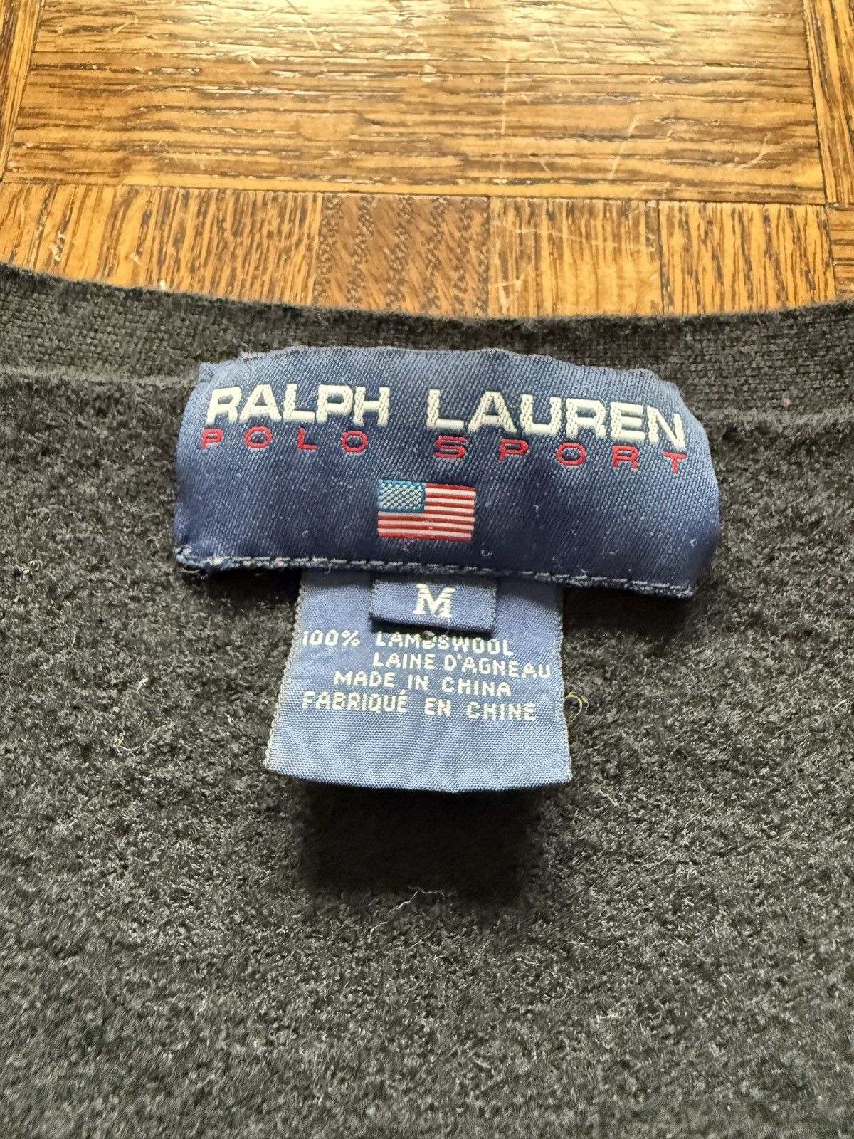 Polo Ralph Lauren Vintage Polo Sport Black Tonal Cardigan Wool Sweater Size M / US 6-8 / IT 42-44 - 4 Thumbnail