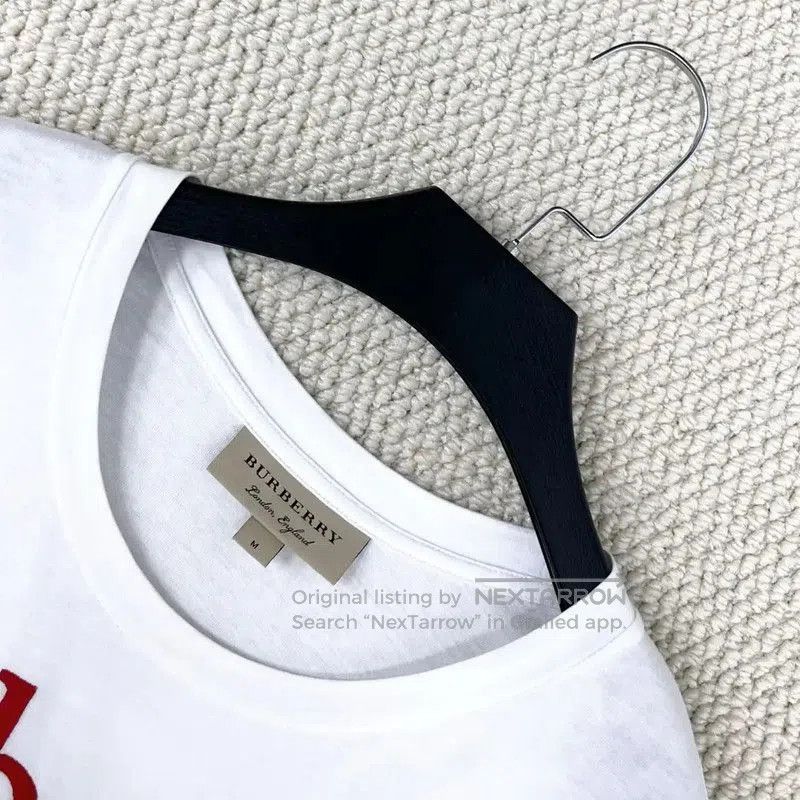 Burberry Burberry Spring White Cotton Embroidered T-Shirt. Size M / US 6-8 / IT 42-44 - 2 Thumbnail