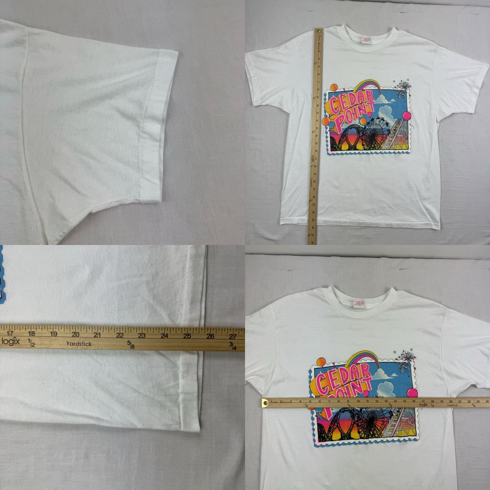 Vintage VINTAGE Royal First Class Cedar Point T-Shirt Adult XL White 80s Graphic Theme Park Mens Size US XL / EU 56 / 4 - 8 Thumbnail