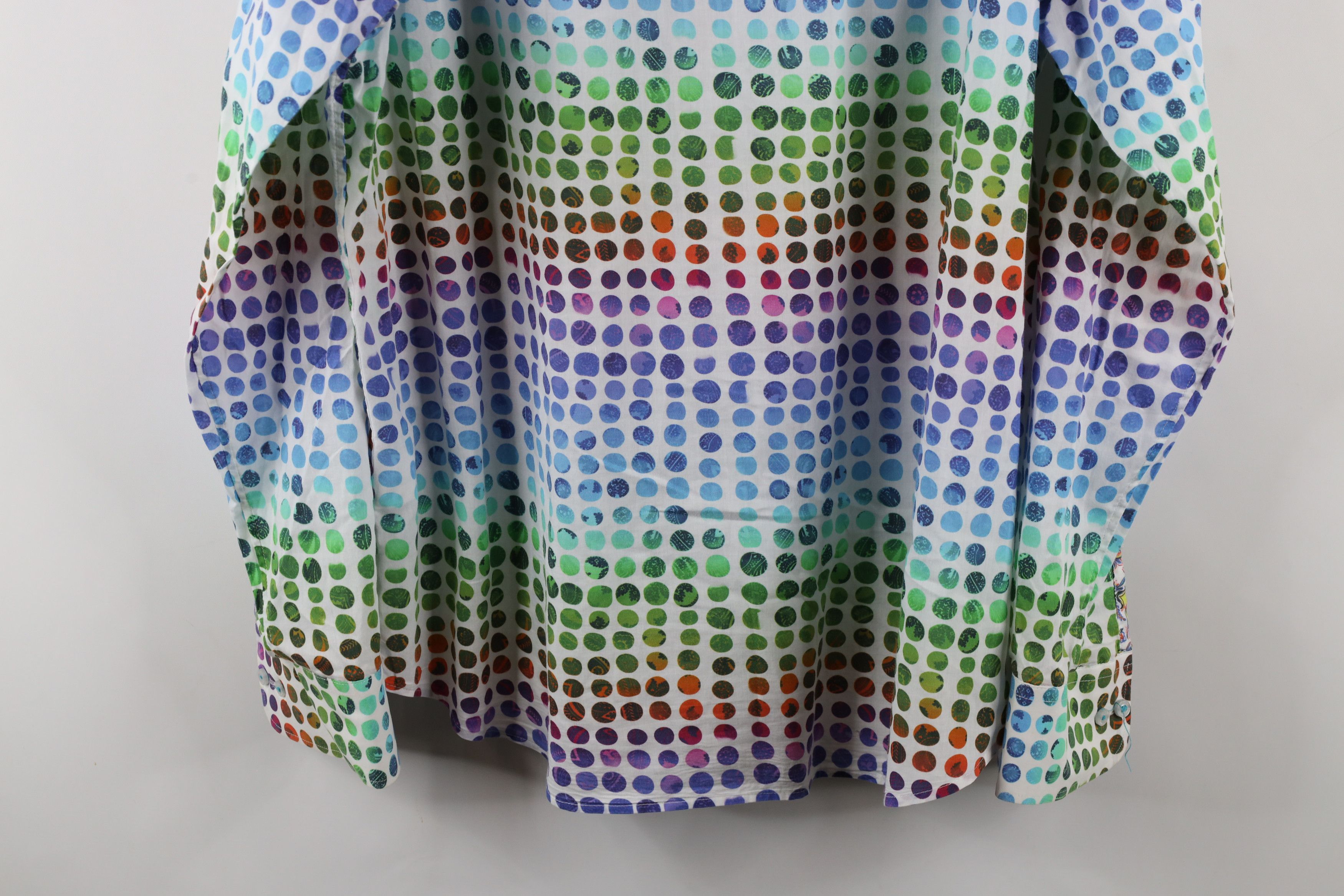 Vintage David Smith Australia Polka Dot Paisley Cuff Button Shirt Size US XL / EU 56 / 4 - 14 Thumbnail