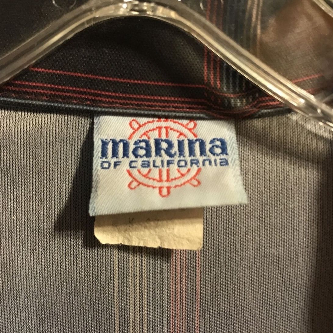 Other Marina of California VTG Mens L Brown Striped LS Poly Shirt Size US L / EU 52-54 / 3 - 2 Thumbnail