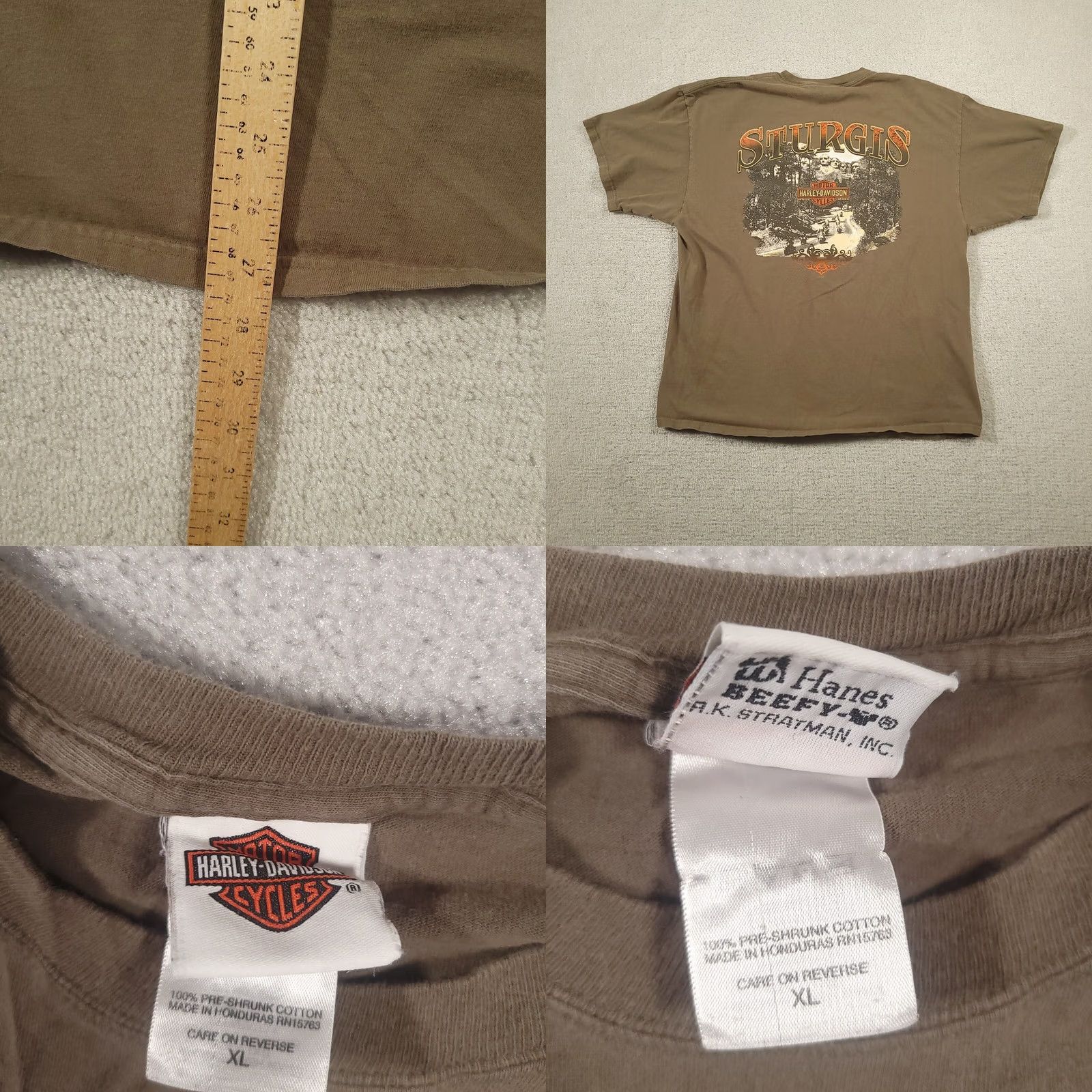 Harley Davidson VINTAGE Harley-Davidson Sturgis South Dakota Shirt Mens XL Green Double Sided Motorcycle T-Shirt Graphic Print Logo Size US XL / EU 56 / 4 - 8 Thumbnail