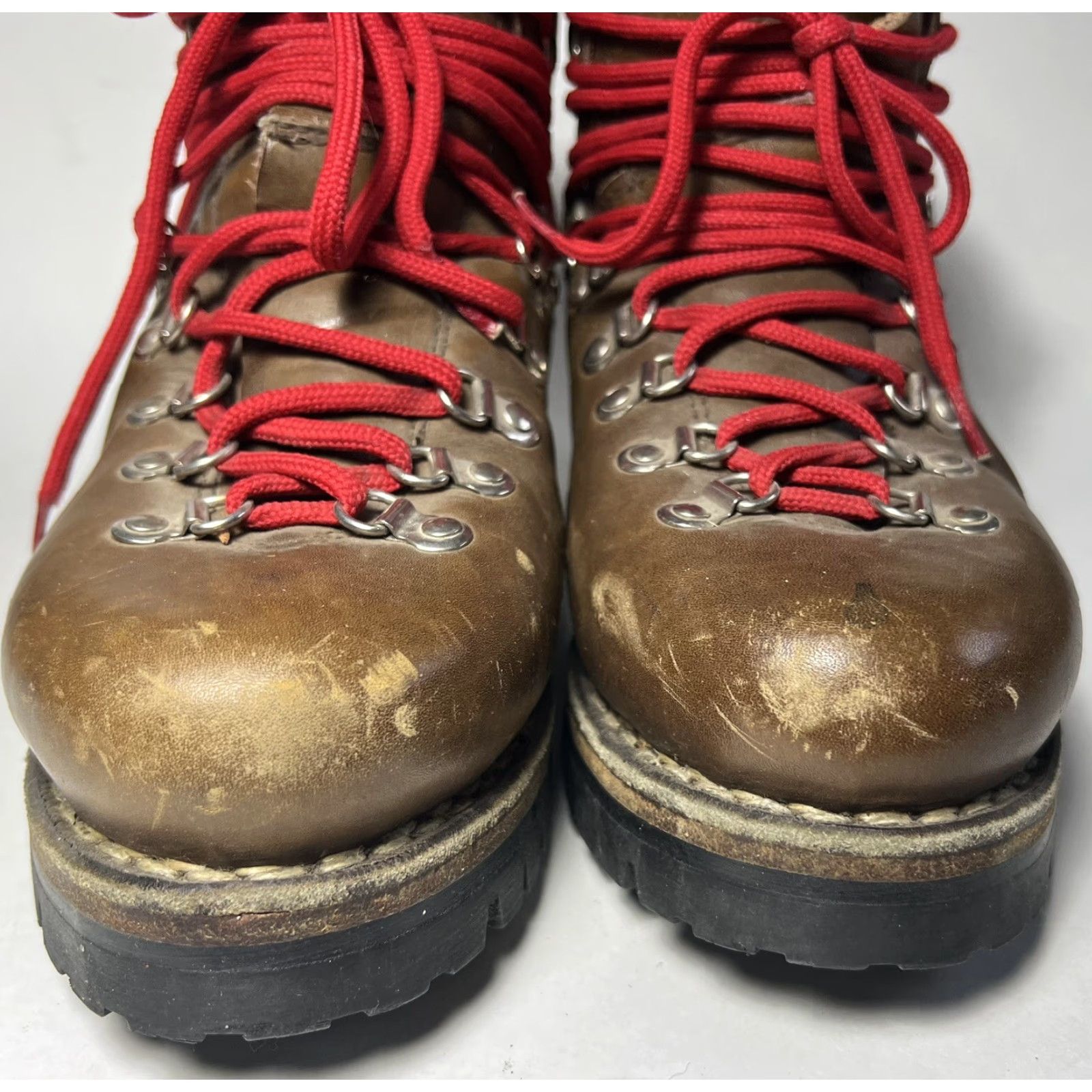 Vintage VINTAGE Galipier Leather Mountaineer Hiking Boots Italy MENS 8.5 Brown Lace Up Boots Men Size US 9 / EU 42 - 3 Thumbnail
