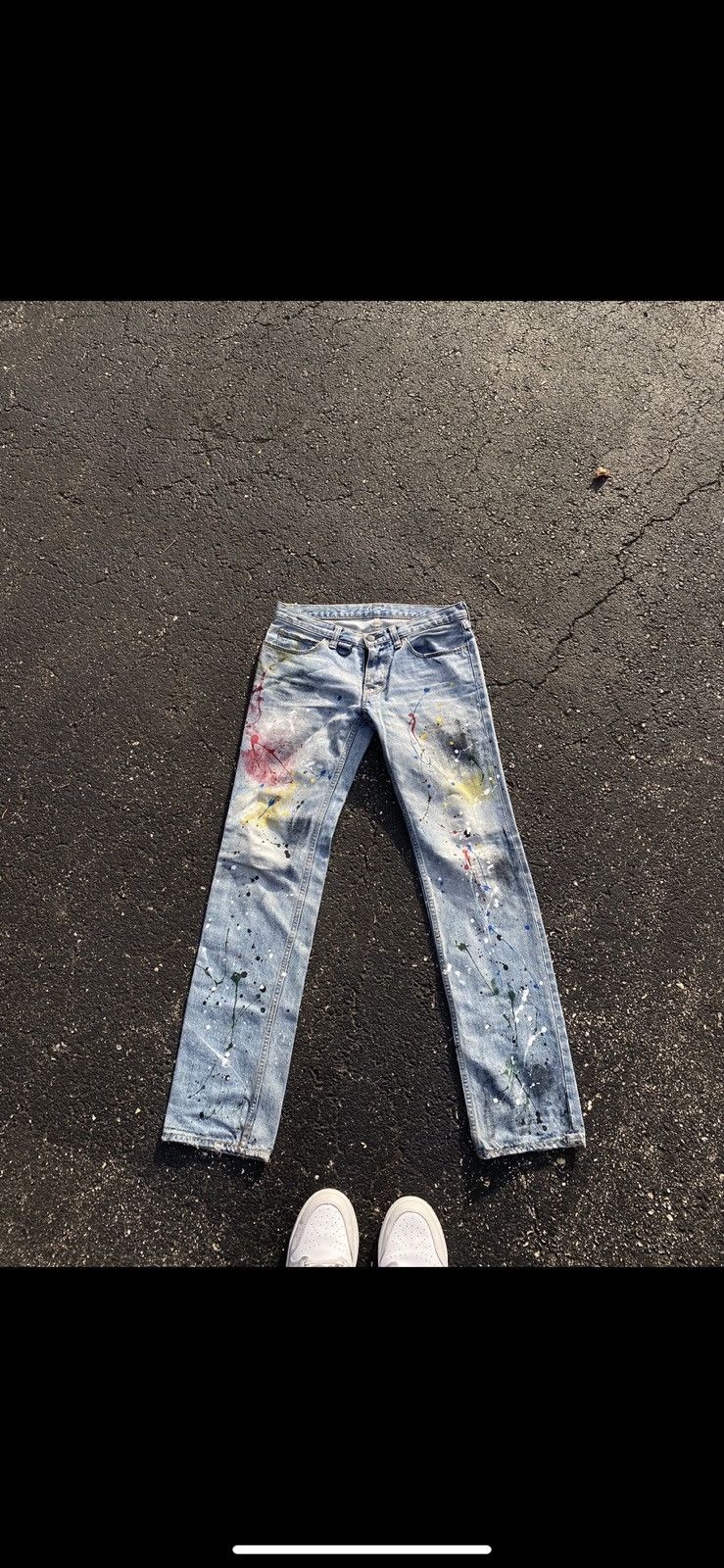 (N)umber Nine Paint Splatter Painters Denim Size 0