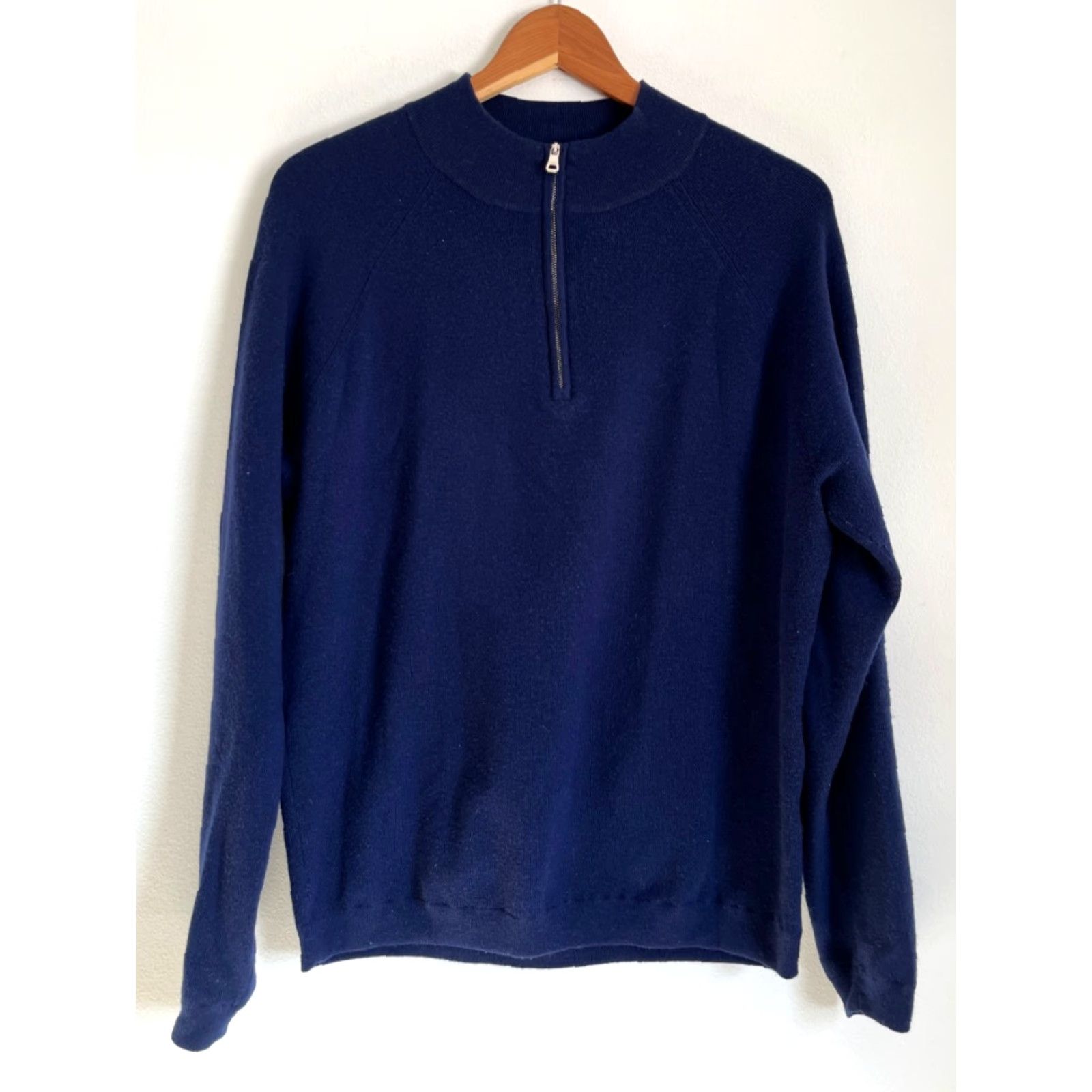 Peter Millar VINTAGE Peter Millar Crown Crafted 1/4 Zip Pullover Sweater Navy Blue Wool 1/4 Zip Men L Mens Size US L / EU 52-54 / 3 - 2 Thumbnail
