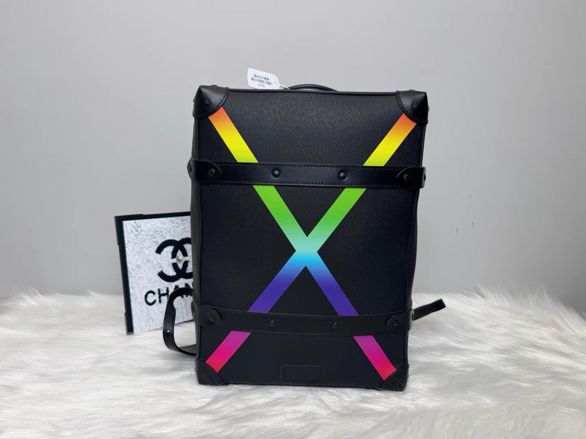 Louis Vuitton Louis Vuitton Black Soft Trunk Rainbow Box Backpack K36 Size ONE SIZE - 9 Thumbnail