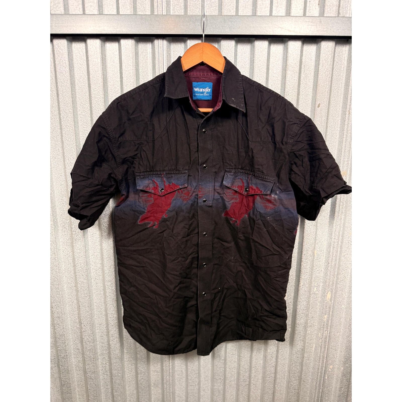 Wrangler Vintage Western Wrangler Buffalo Short Sleeve Pearl Snap Size US L / EU 52-54 / 3 - 9 Thumbnail