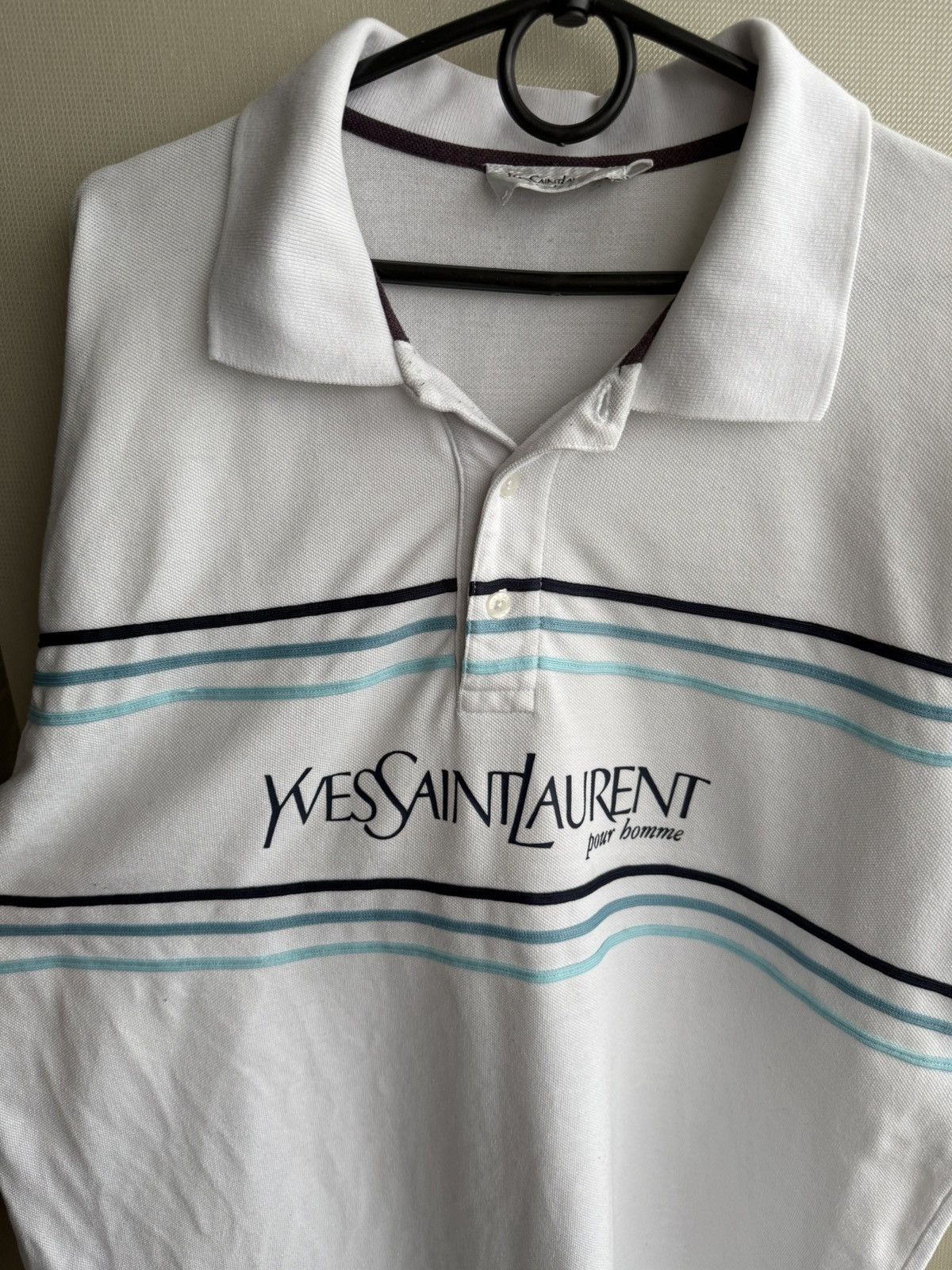 Yves Saint Laurent Yves Saint Laurent Polo Big Logo YSL Size US XL / EU 56 / 4 - 5 Thumbnail
