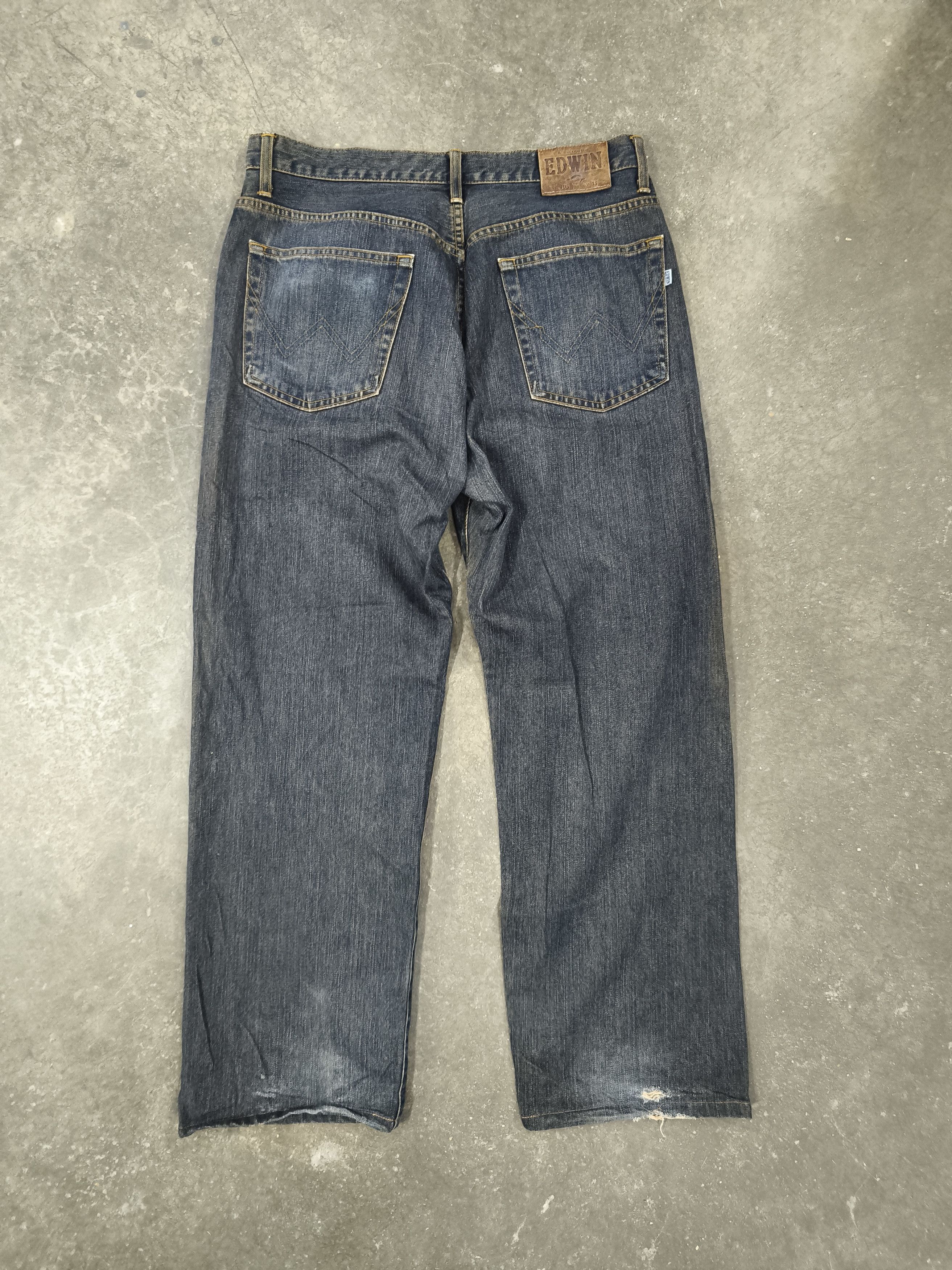 Beauty Beast 🔥Baggy🔥🔥 Vintage Edwin Jeans Baggy street fashion Size US 35 - 8 Thumbnail
