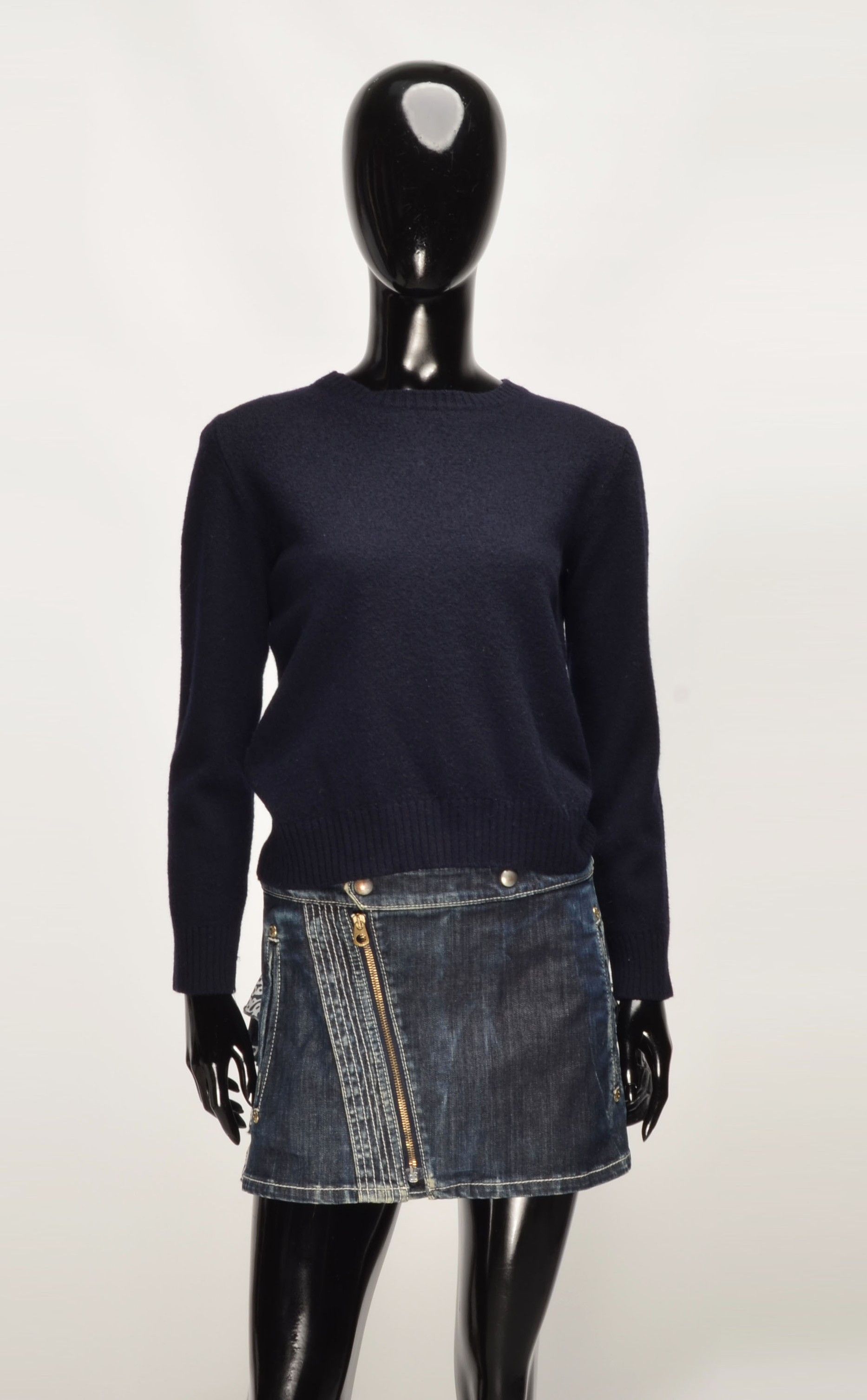 Jil Sander Jil Sander + Navy Wool Crew Neck Long Sleeve Sweater Size XS / US 0-2 / IT 36-38 - 1 Thumbnail