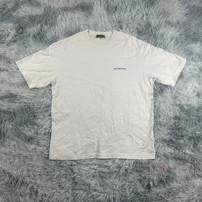 Balenciaga Balenciaga Blue logo short sleeve 2503-Nextarrow Size US S / EU 44-46 / 1 - 1 Thumbnail
