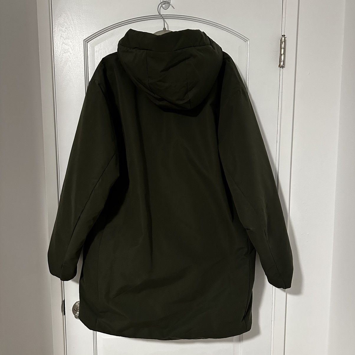Muji Muji Padding Insulated Hooded Half Coat Jacket, Dark Green Size US L / EU 52-54 / 3 - 6 Thumbnail
