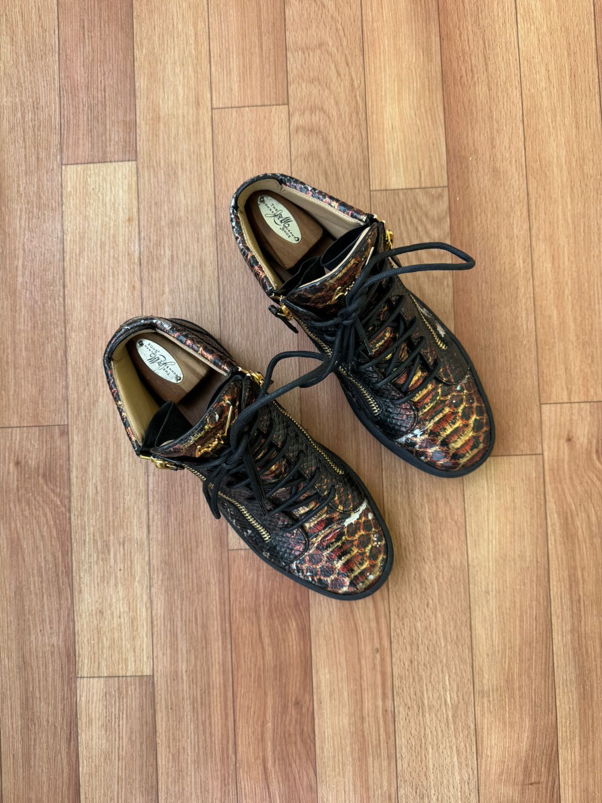 Giuseppe Zanotti 🐍 Giuseppe Zanotti " Snake Skin " Hightop Sneakers Size US 9 / EU 42 - 2 Thumbnail