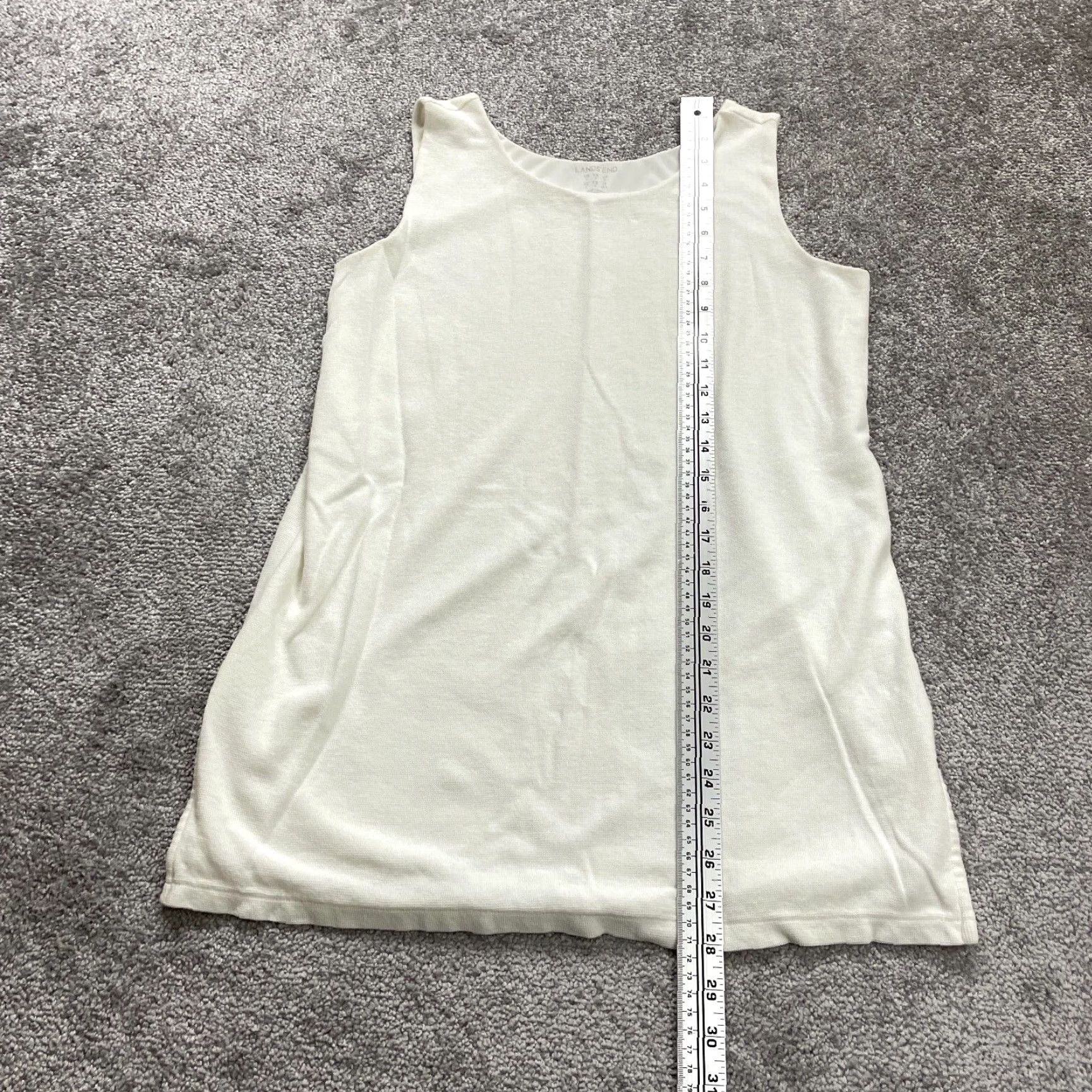 Lands' End VINTAGE Lands' End Women's Tank Top Small White Sleeveless Casual Summer Basic Knit Size S / US 4 / IT 40 - 6 Thumbnail