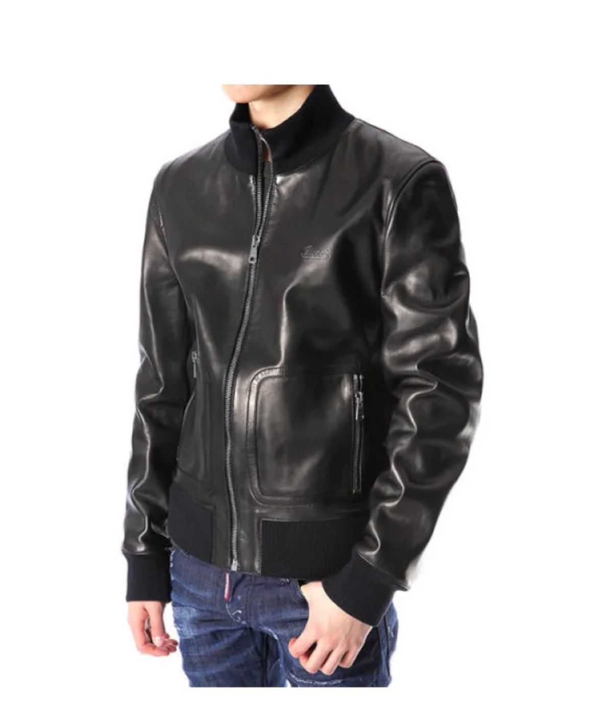 Gucci Gucci logo leather bomber jacket Size US L / EU 52-54 / 3 - 16 Thumbnail