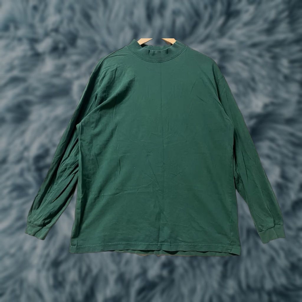 Vintage HEAD Activewear Long Sleeve Shirt XL Men Green Mock Neck Stretch Shirt Size US XL / EU 56 / 4 - 1 Thumbnail