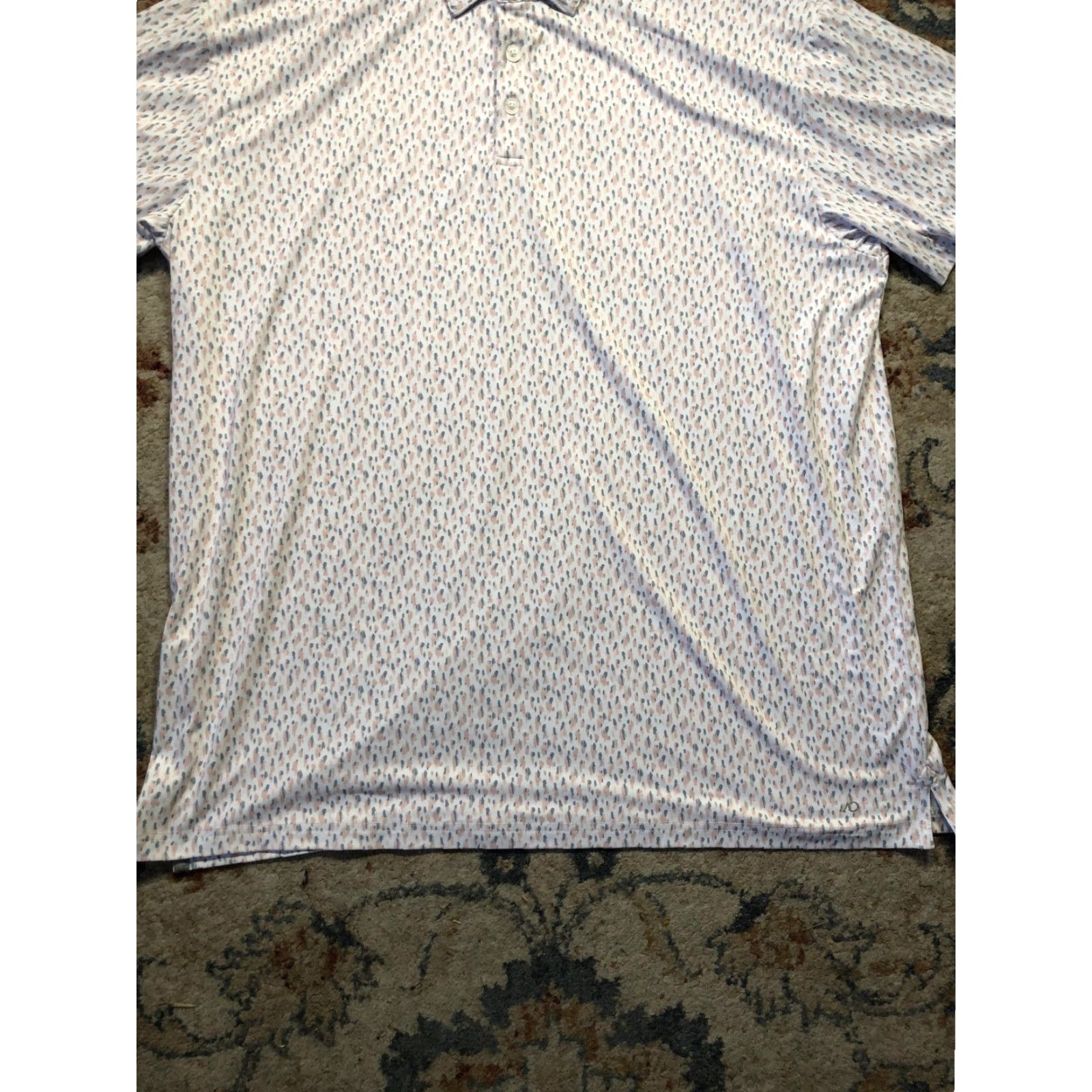 Vintage AndersonOrd Polo Shirt Mens XL White Pattern Golf Performance Lightweight Moisture Wicking Polo Shirt Size US XL / EU 56 / 4 - 5 Thumbnail