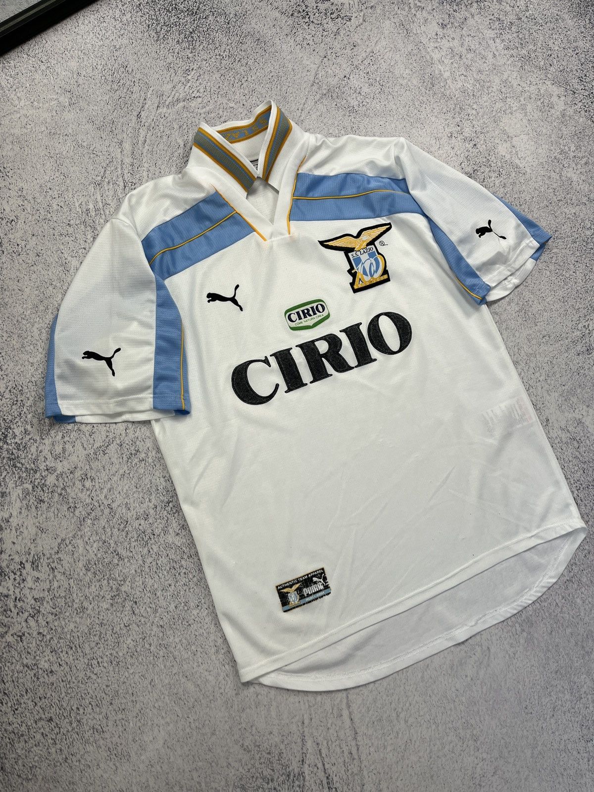 Puma Vintage Puma SS Lazio 1999/2000 Away Shirt Jersey Size US S / EU 44-46 / 1 - 3 Thumbnail