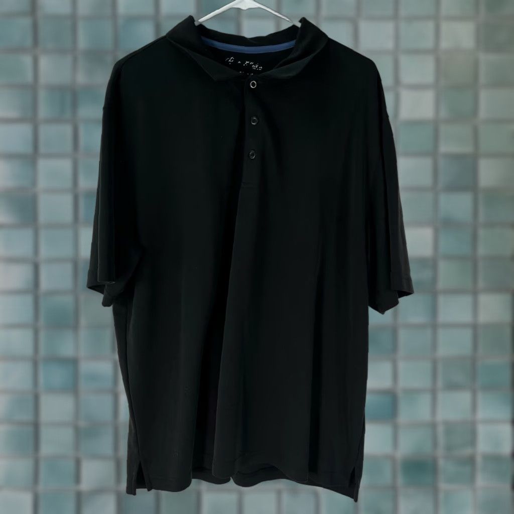 Vintage Paradise Collection Black Golf Polo Shirt Men's Short Sleeve Collared 2XL Classic Casual Size US XXL / EU 58 / 5 - 1 Thumbnail