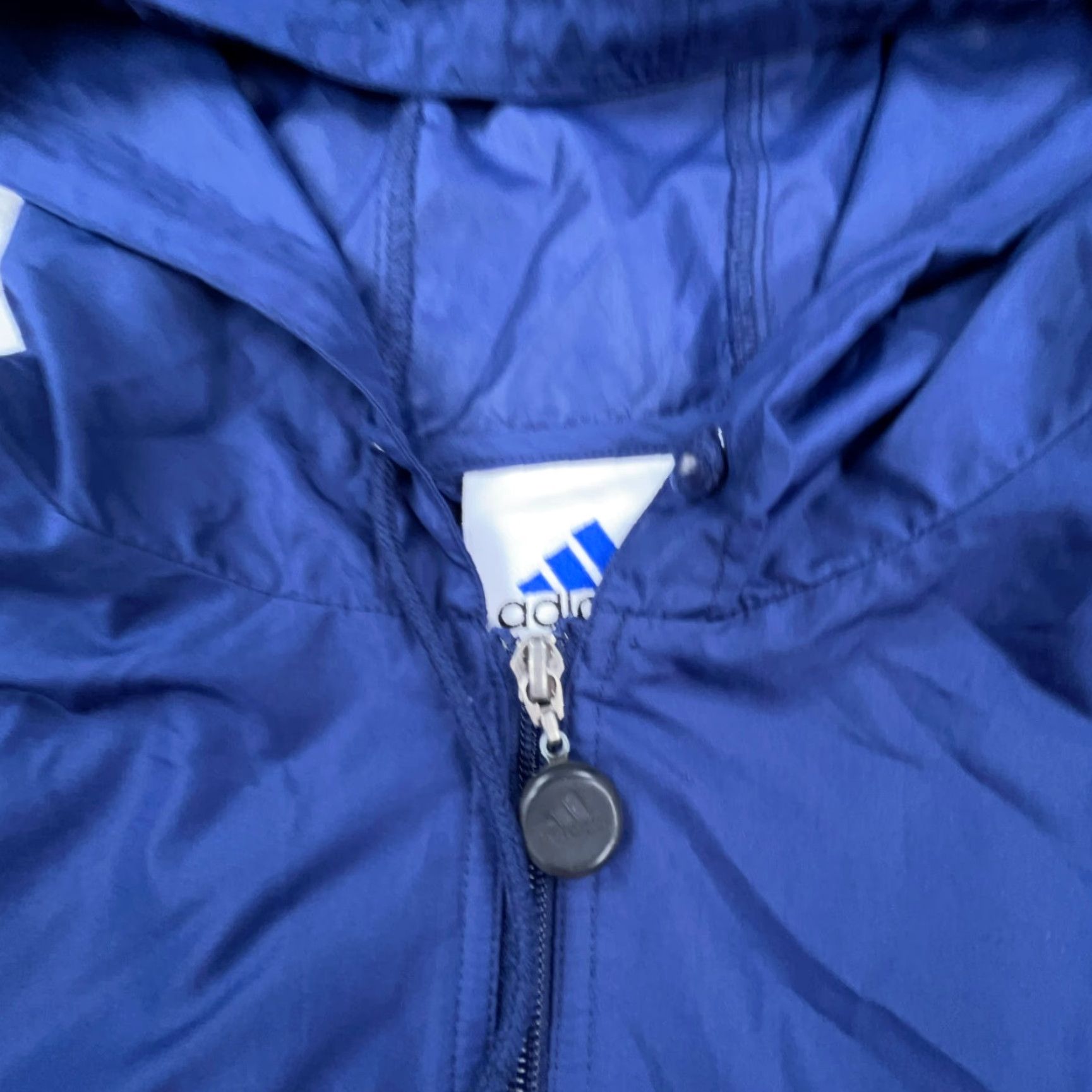 Adidas VINTAGE adidas Jacket Men Large Blue Orange Windbreaker Track Suit Y2K Jacket Size 42R - 6 Thumbnail