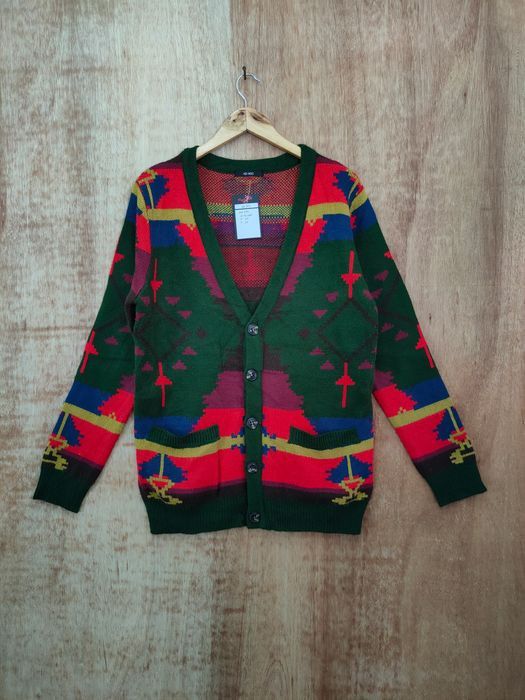 Vintage Ad Hoc cardigan art navajo aran isle knitwear #46-132DLL Size US M / EU 48-50 / 2 - 9 Thumbnail